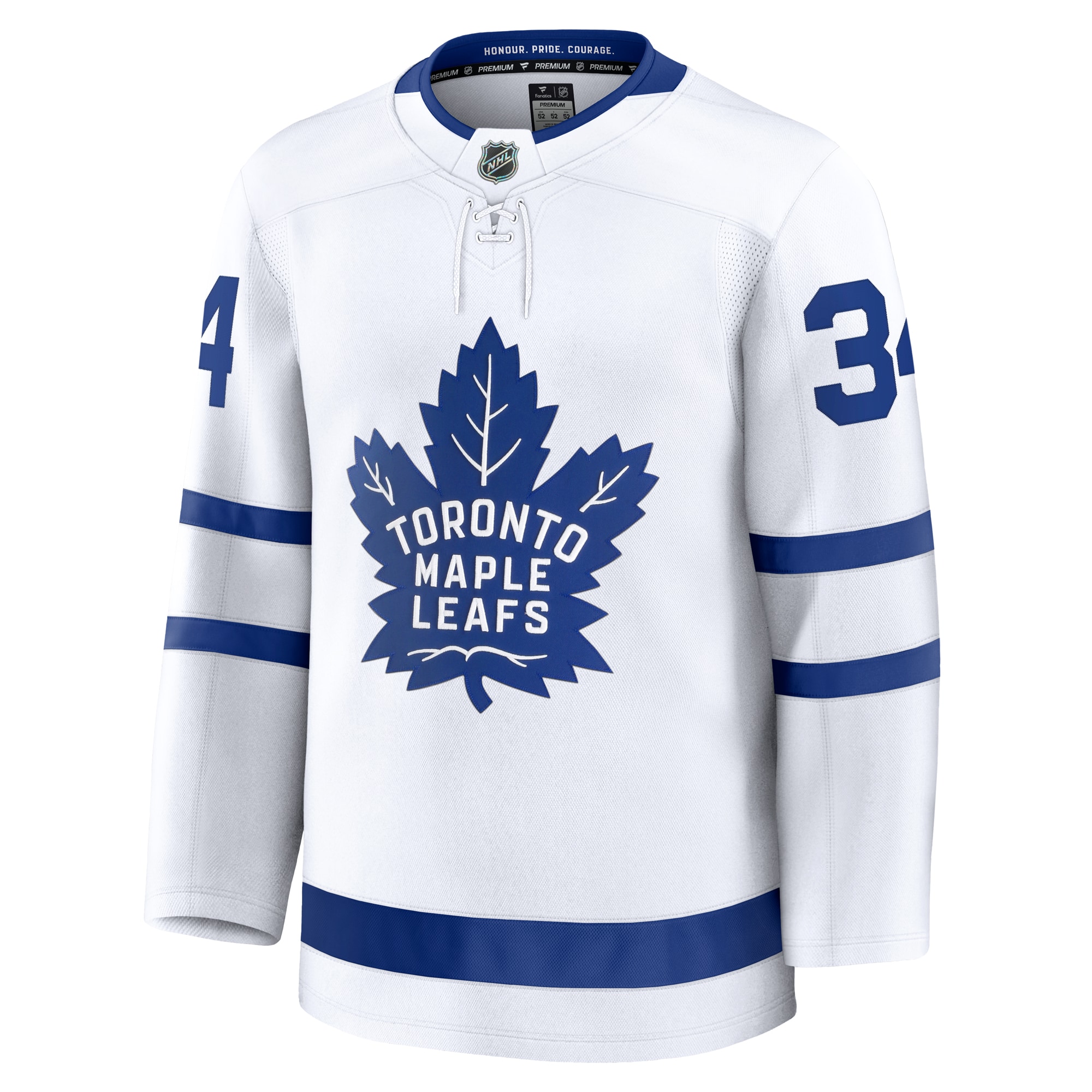 Alternative view of Men's Toronto Maple Leafs Auston Matthews White Away Premium Jersey - JS636 
