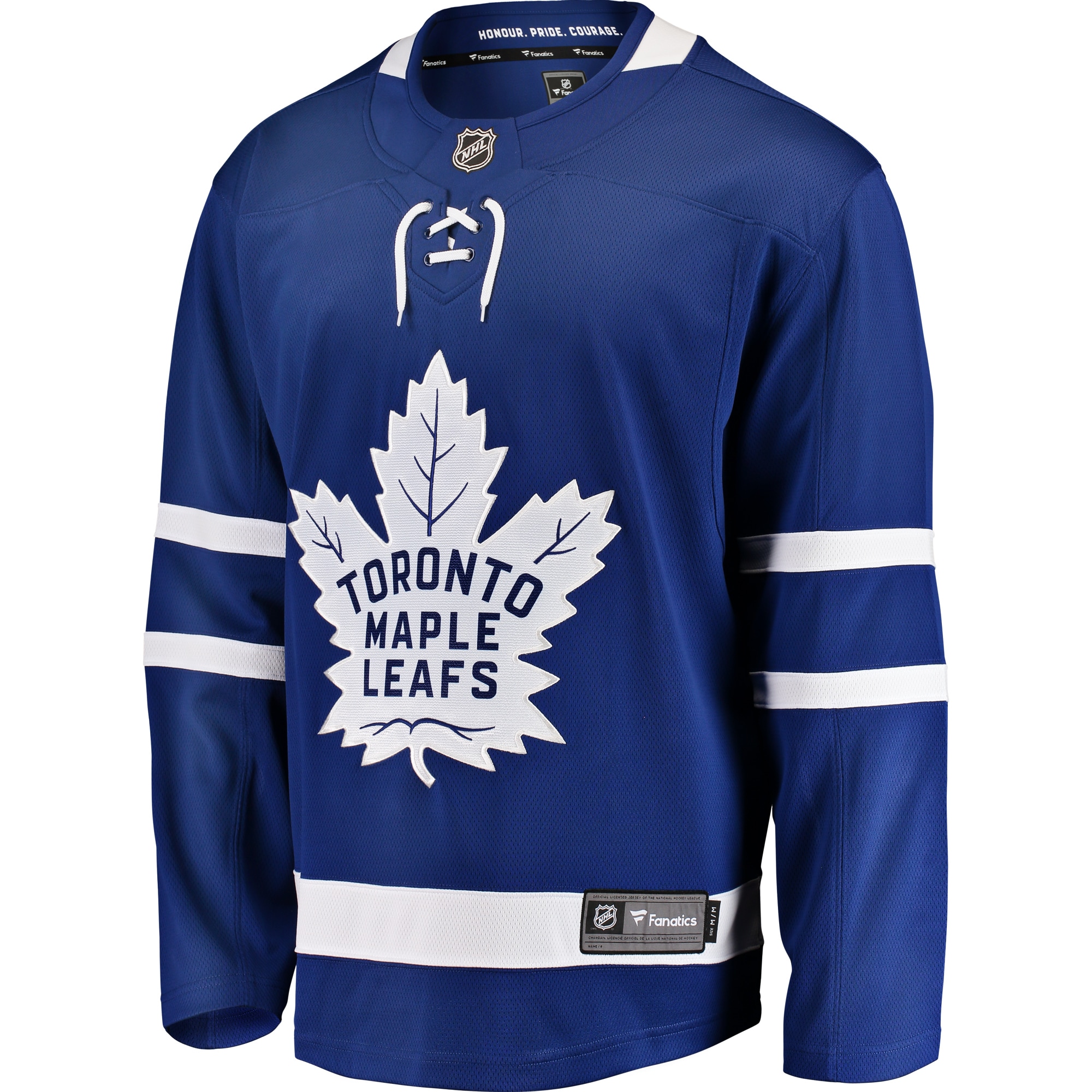 Alternative view of Men's Toronto Maple Leafs Blue Breakaway Home Jersey - JS785 