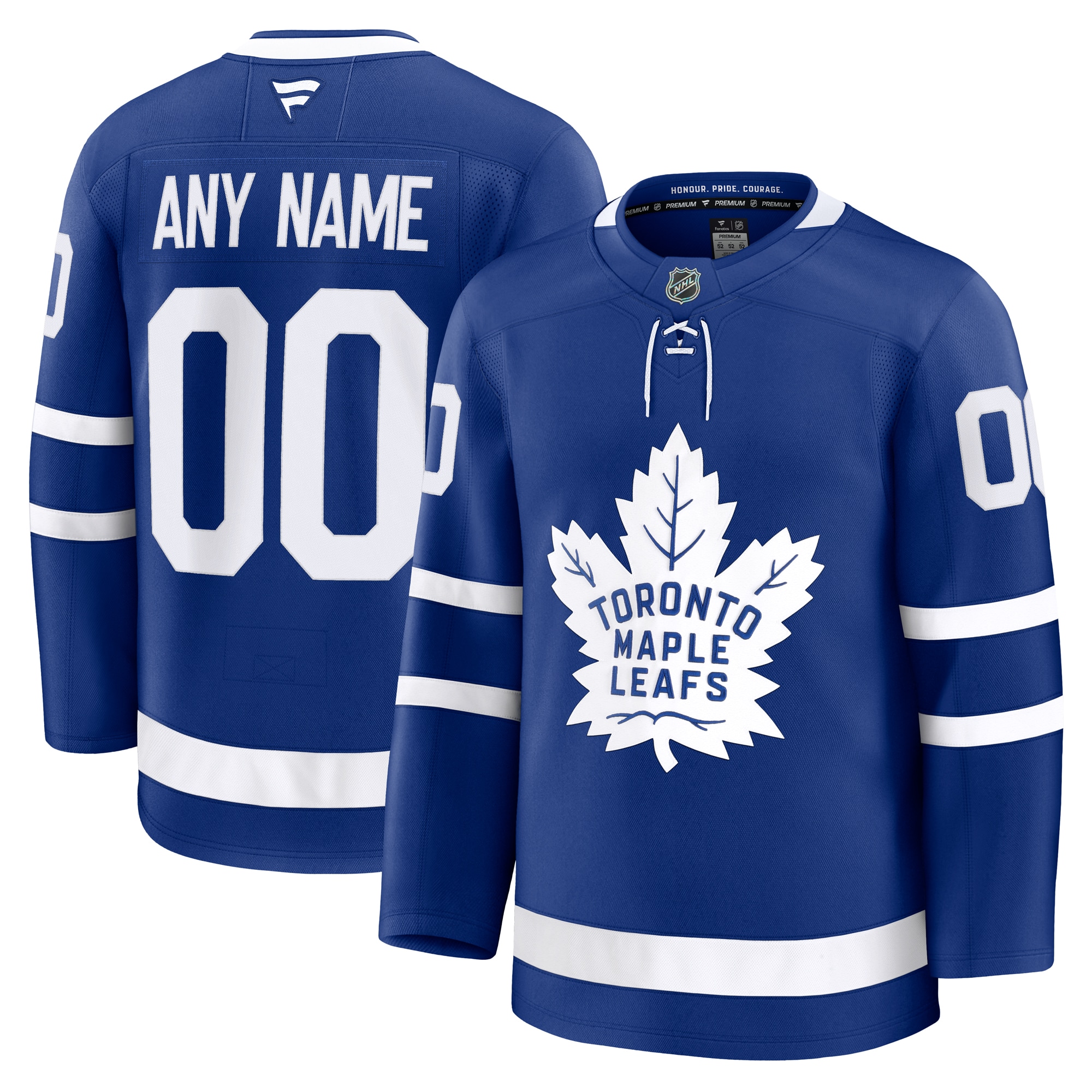 Men's Toronto Maple Leafs Blue Home Premium Custom Jersey - JS797 
