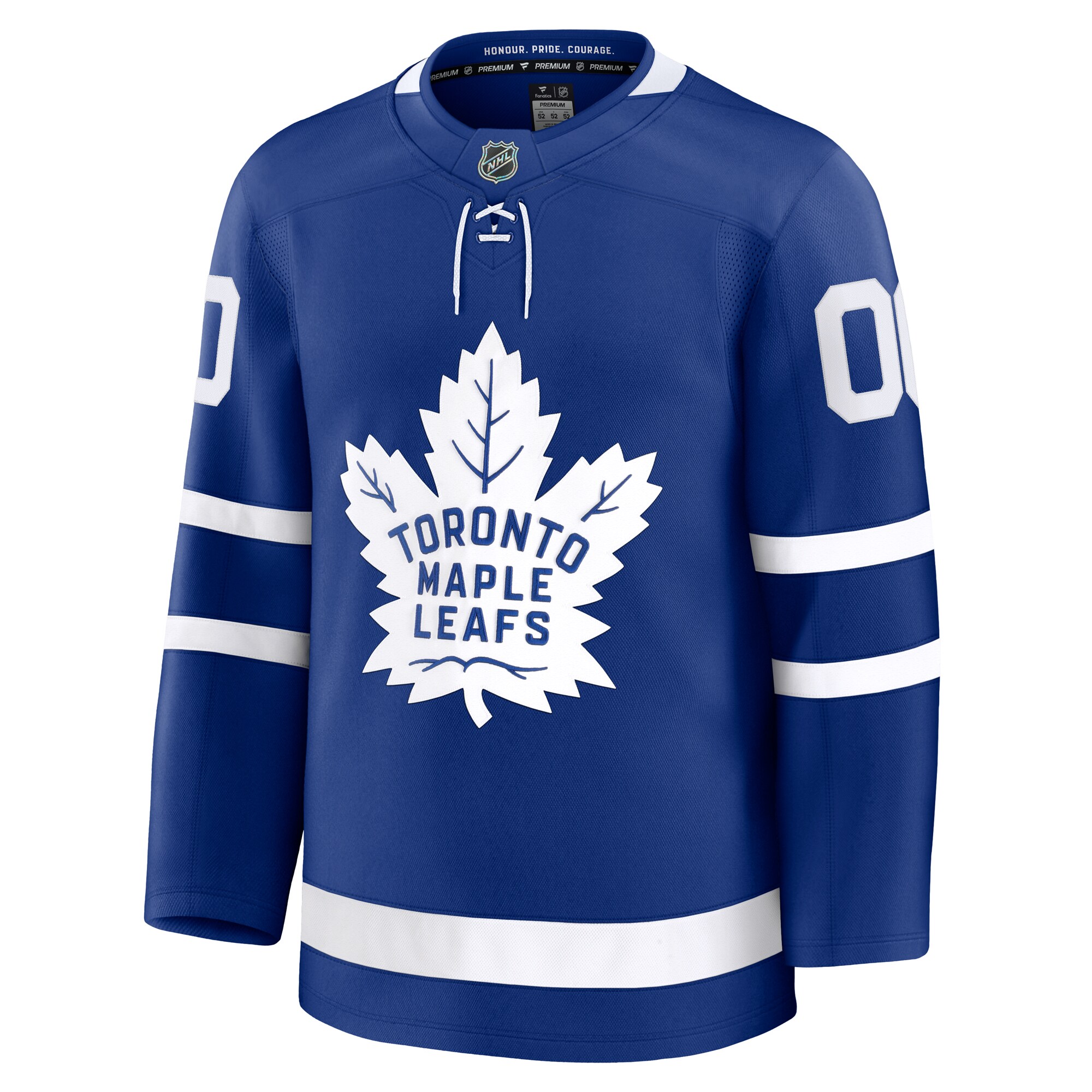 Alternative view of Men's Toronto Maple Leafs Blue Home Premium Custom Jersey - JS797 