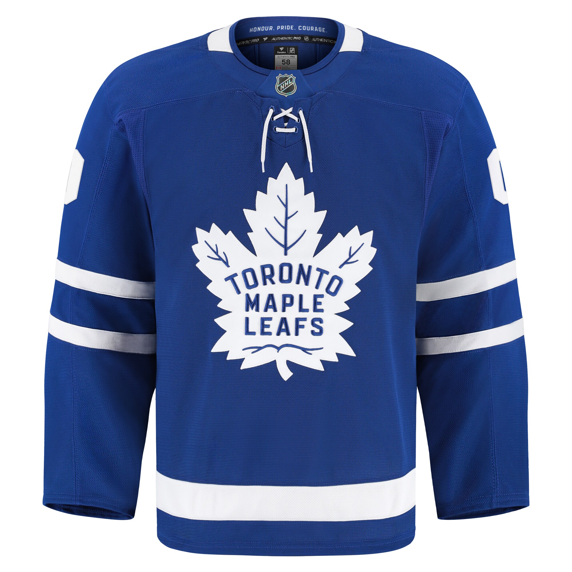 Alternative view of Men's Toronto Maple Leafs Blue Home Pro Custom Jersey - JS772 
