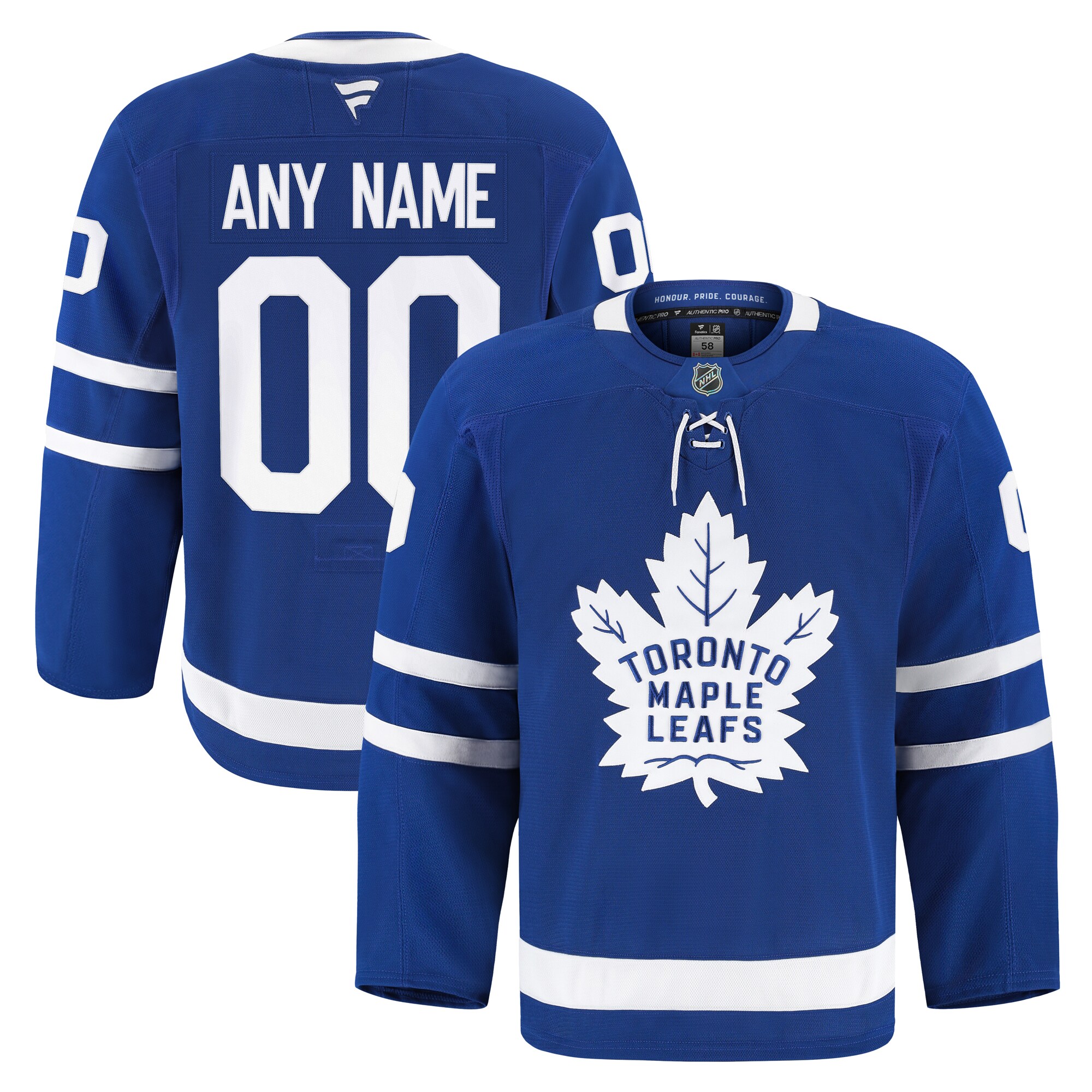 Men's Toronto Maple Leafs Blue Home Pro Custom Jersey - JS772 