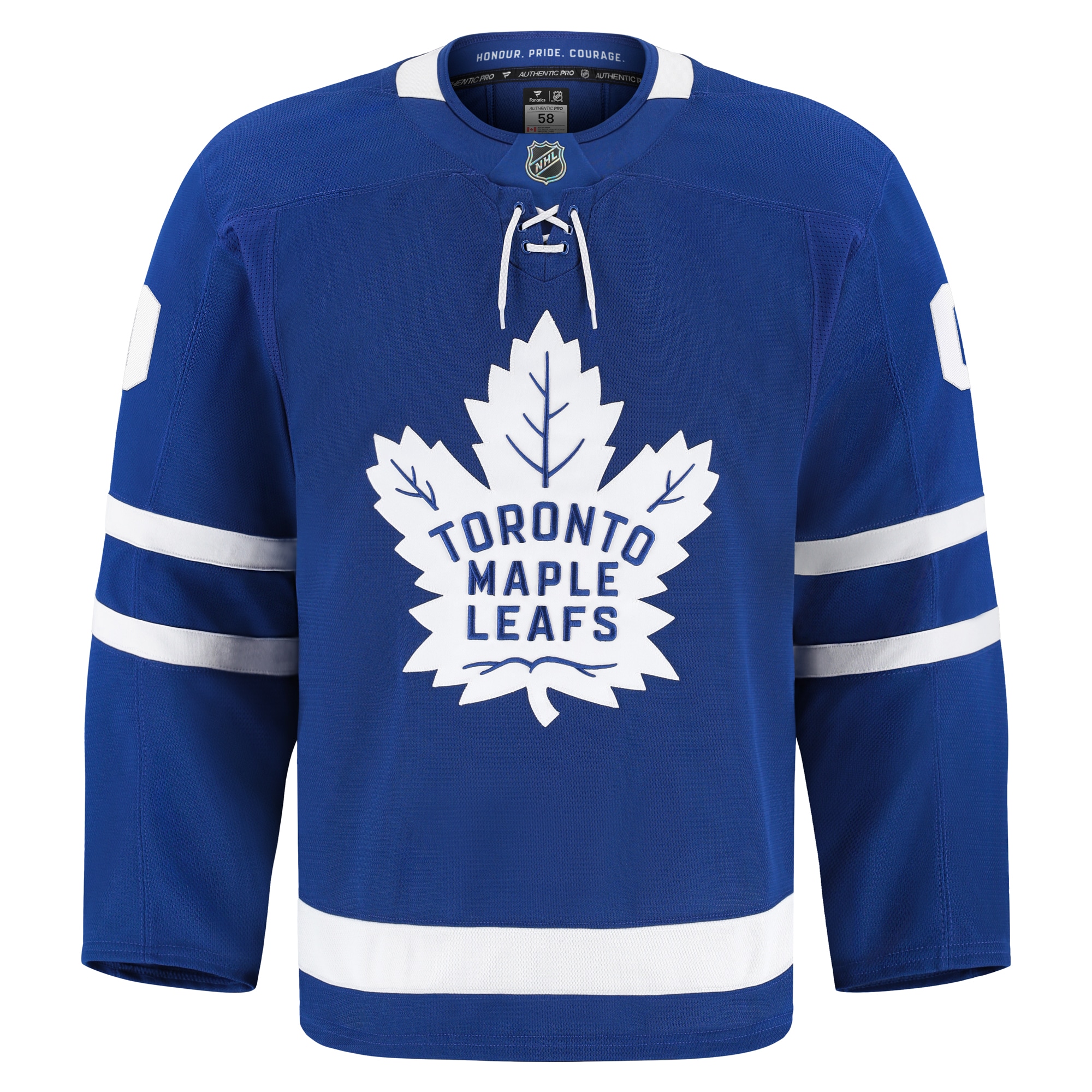Alternative view of Men's Toronto Maple Leafs Blue Home Pro Custom Jersey - JS797 