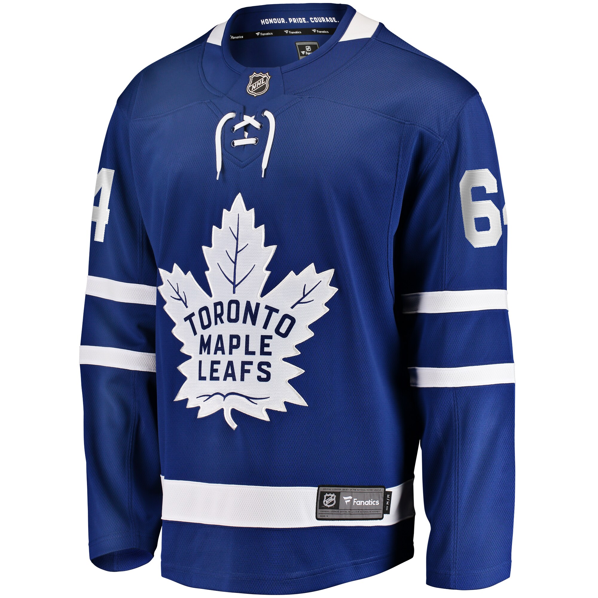 Alternative view of Men's Toronto Maple Leafs David Kampf Blue Home Premier Breakaway Player Jersey - JS255 