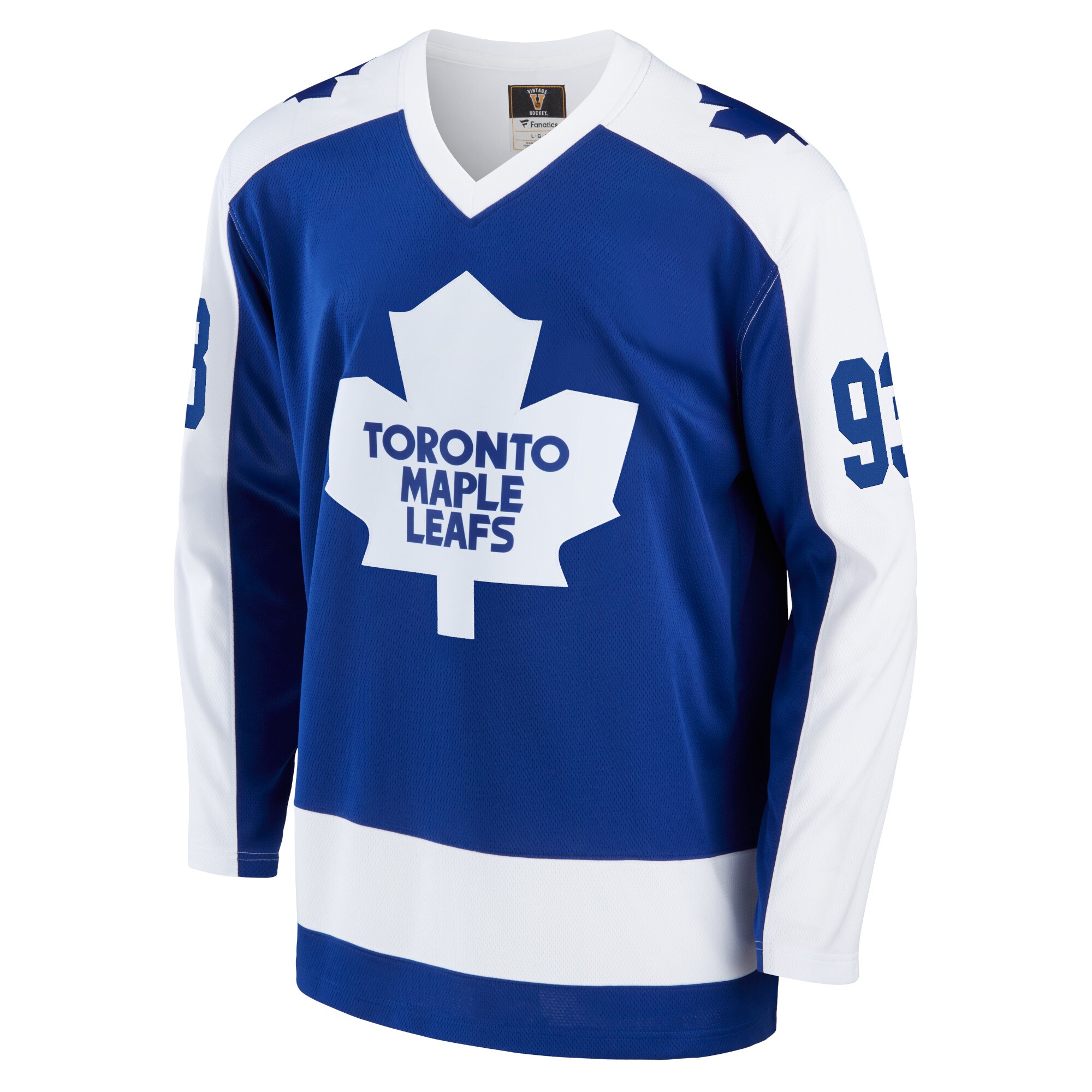 Alternative view of Men's Toronto Maple Leafs Doug Gilmour Blue Breakaway Retired Player Jersey - JS461 