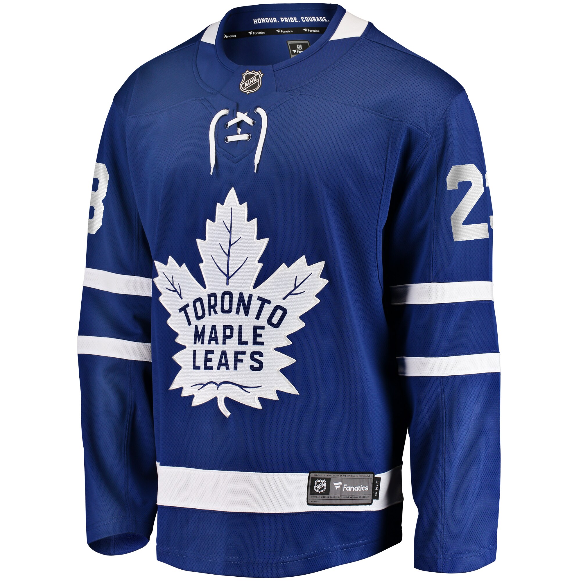 Alternative view of Men's Toronto Maple Leafs Matthew Knies Blue Home Premier Breakaway Player Jersey - JS408 