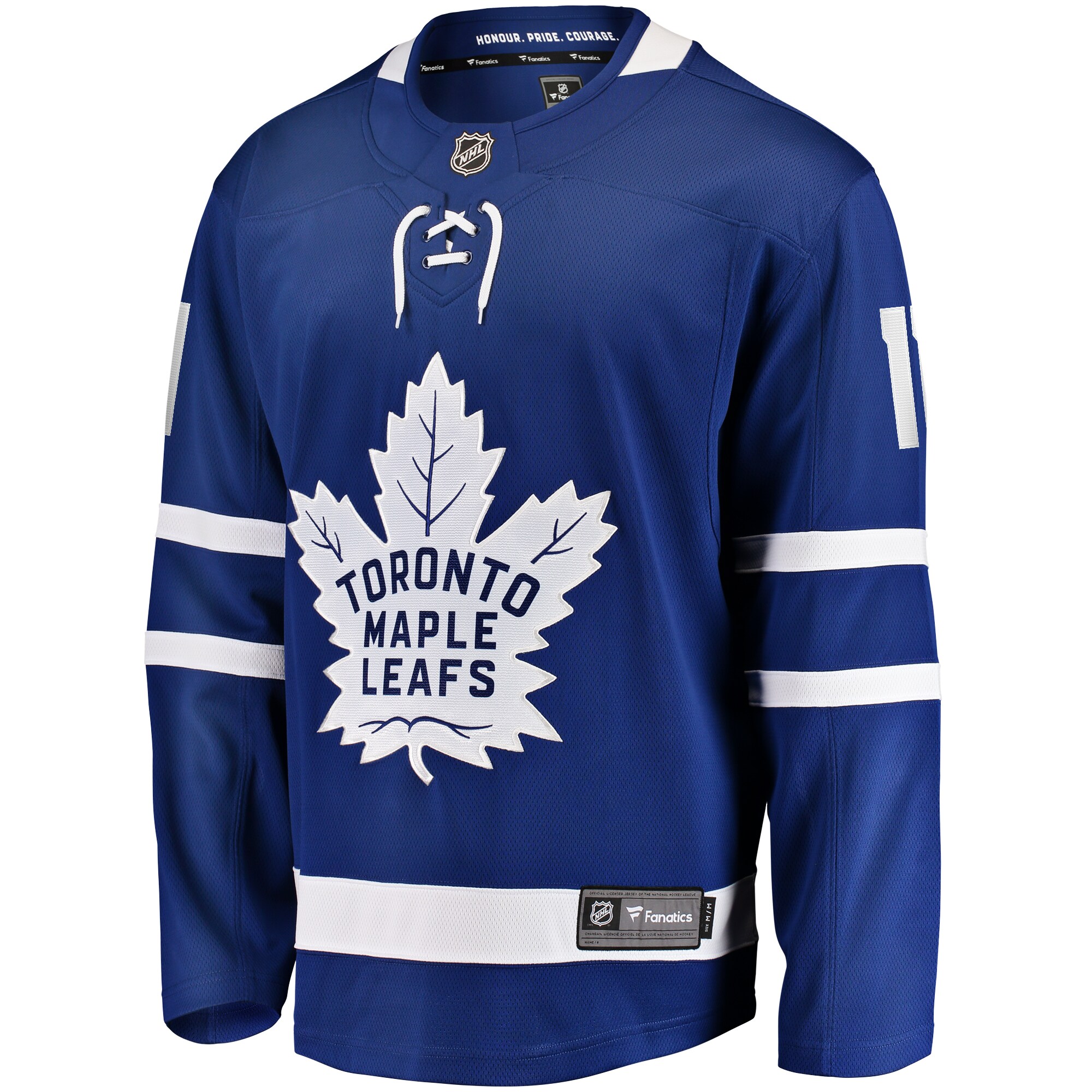 Alternative view of Men's Toronto Maple Leafs Max Domi Blue Home Breakaway Jersey - JS755 