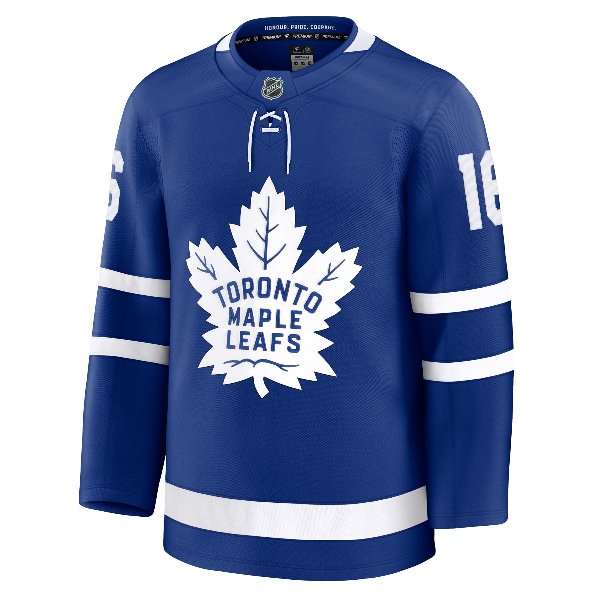 Alternative view of Men's Toronto Maple Leafs Mitch Marner Blue Home Premium Jersey - JS208 