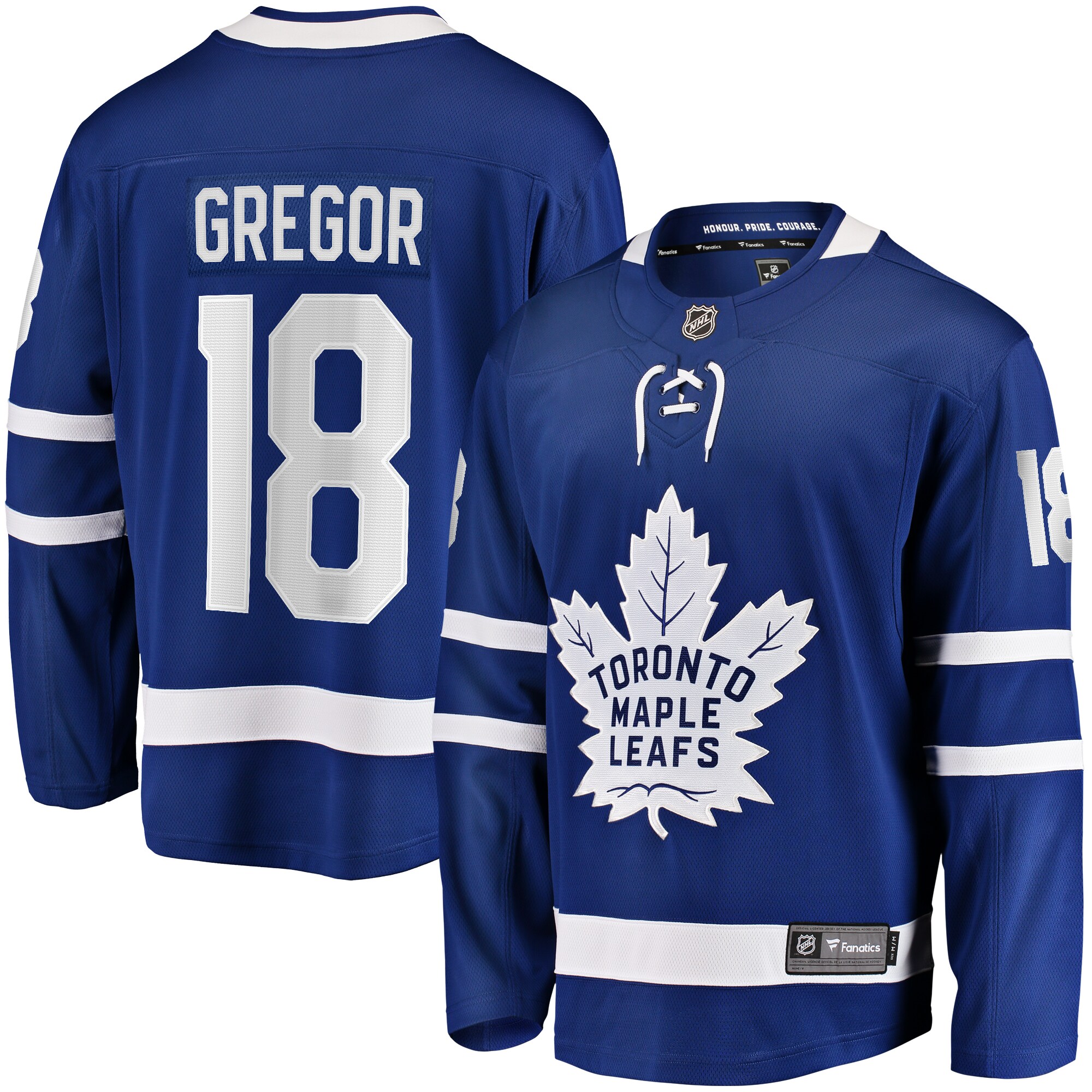 Men's Toronto Maple Leafs Noah Gregor Blue Home Premier Breakaway Player Jersey - JS810 