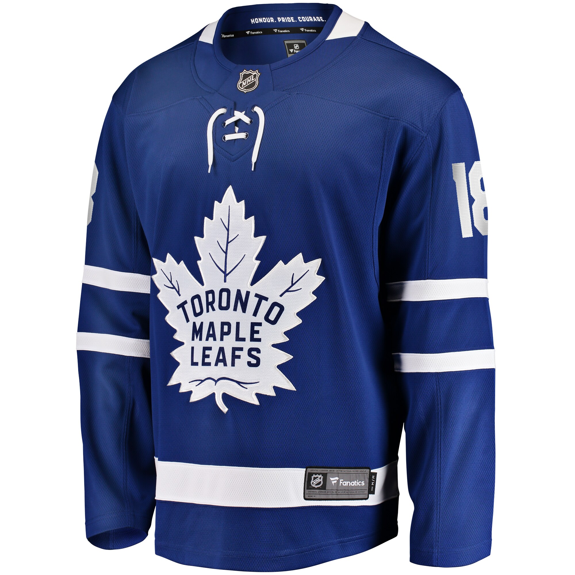 Alternative view of Men's Toronto Maple Leafs Noah Gregor Blue Home Premier Breakaway Player Jersey - JS810 
