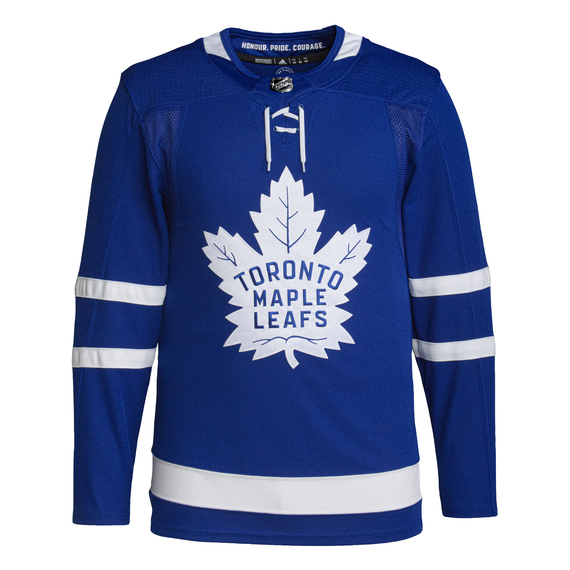 Alternative view of Men's Toronto Maple Leafs Royal Home Primegreen Jersey - JS716 