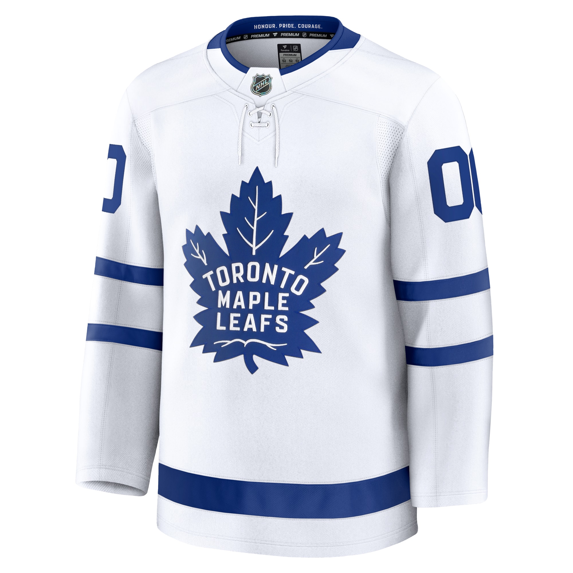 Alternative view of Men's Toronto Maple Leafs White Away Premium Custom Jersey - JS636 