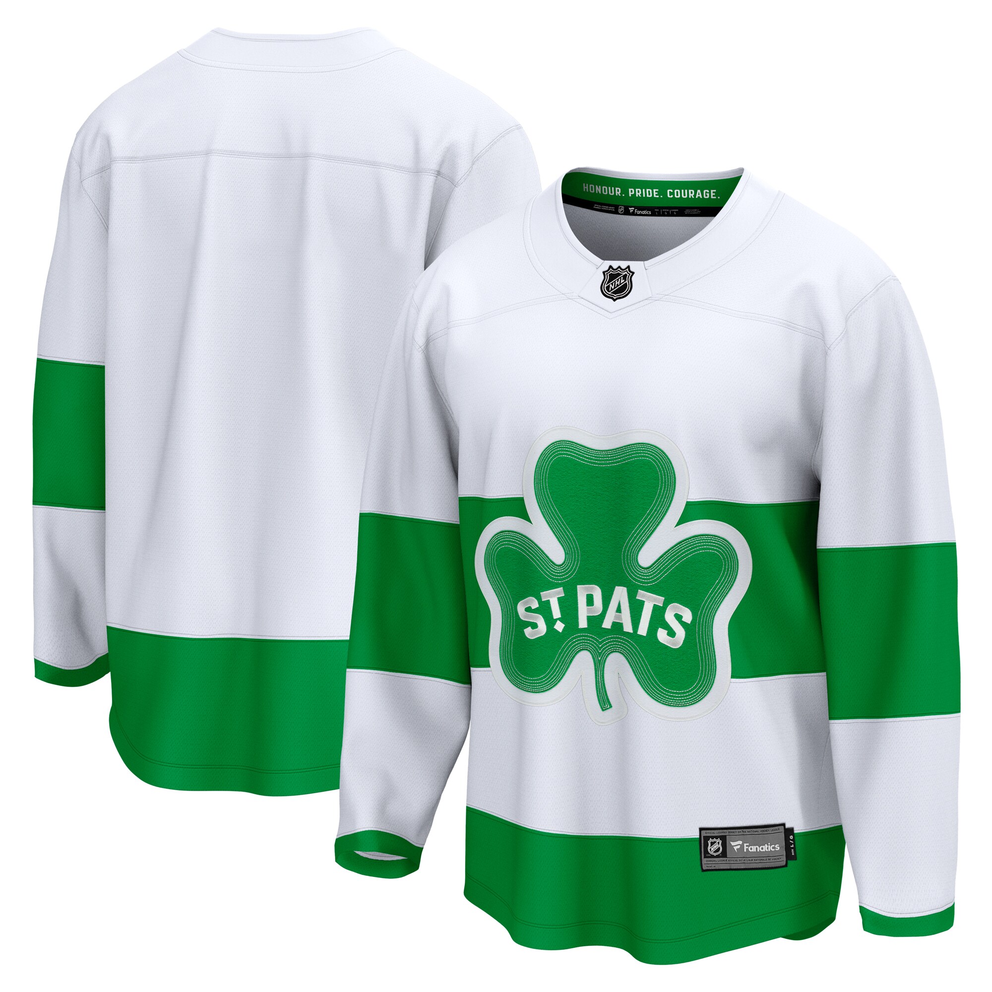 Men's Toronto Maple Leafs White St. Patricks Alternate Premier Breakaway Jersey - JS756 