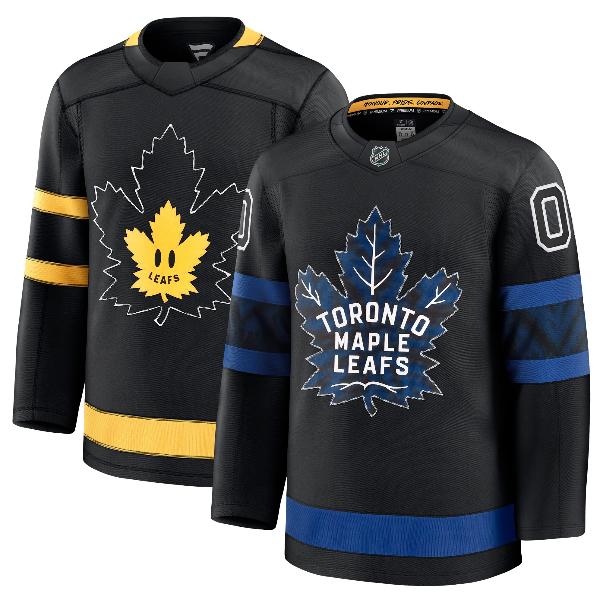 Men's Toronto Maple Leafs x drew house Black Alternate Premium Custom Jersey - JS293 