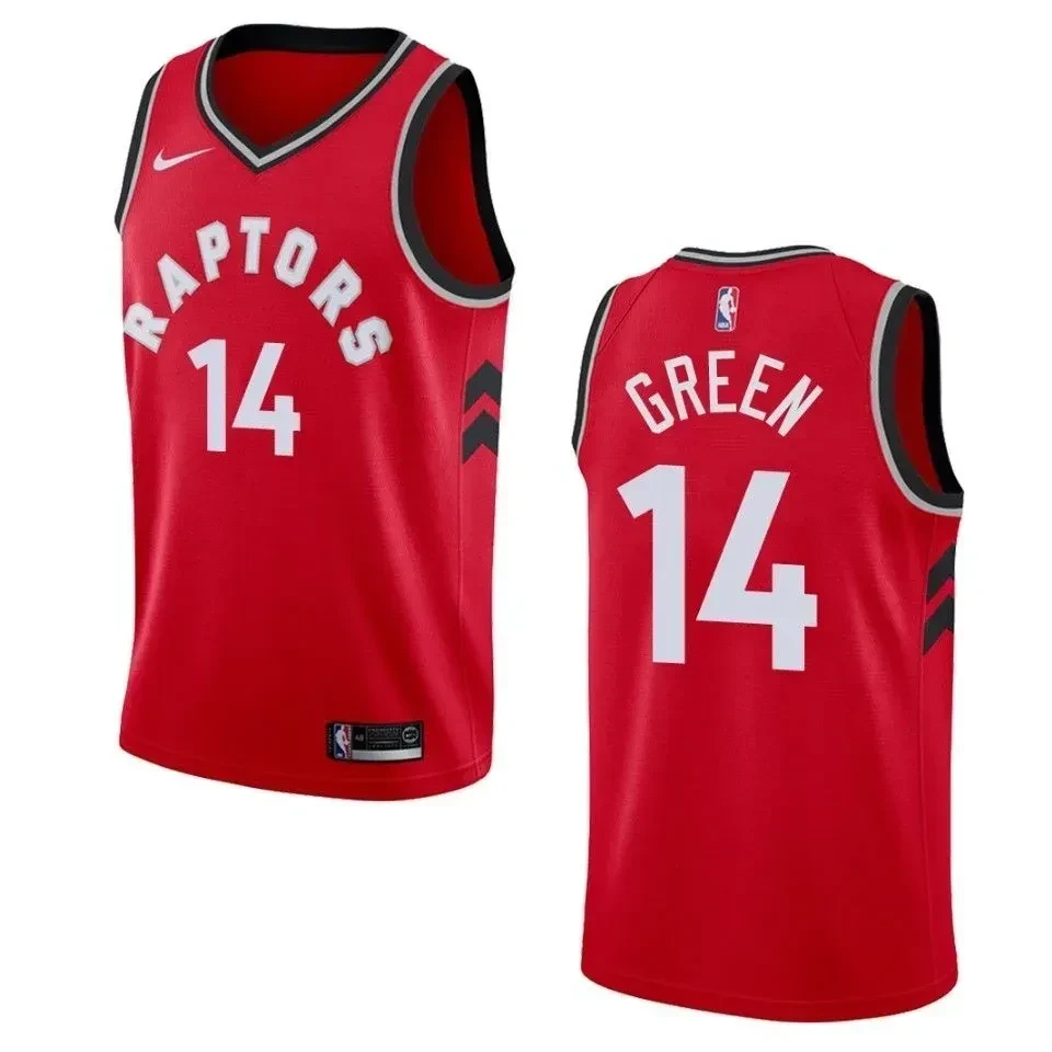 Men's Toronto Raptors 14 Danny Green Icon Swingman Jersey - Red - JS768 