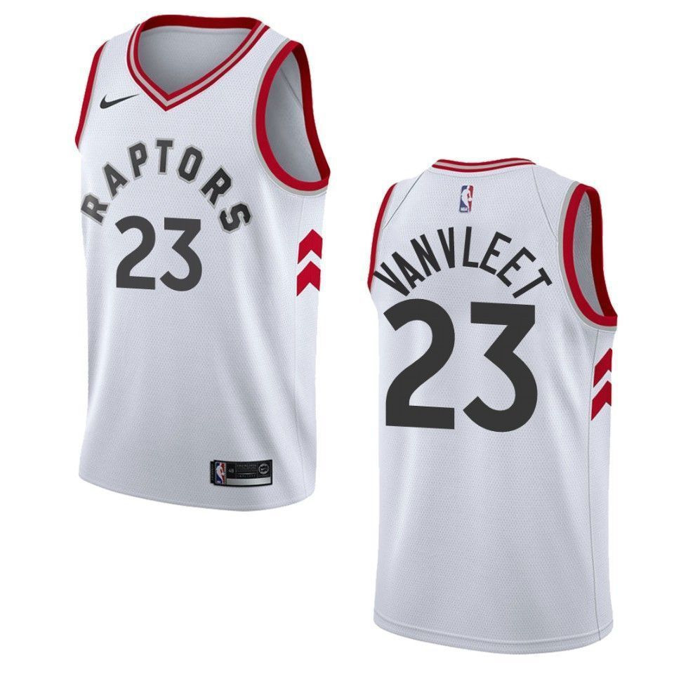 Men's Toronto Raptors 23 Fred Vanvleet Association Swingman Jersey - White - JS599 