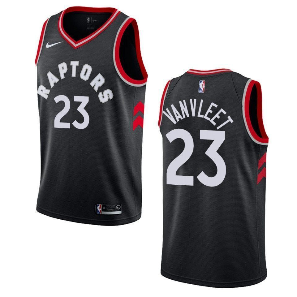 Men's Toronto Raptors 23 Fred Vanvleet Statement Swingman Jersey - Black - JS950 