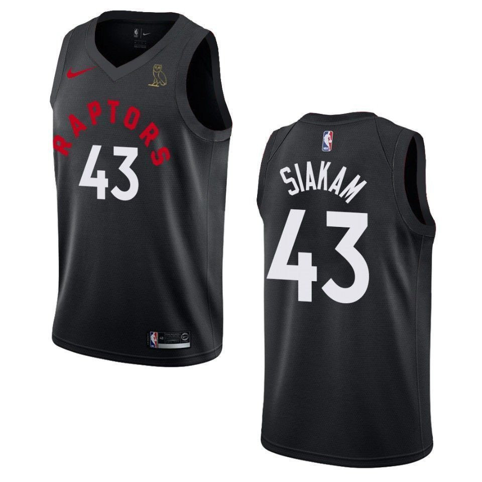 Men's Toronto Raptors 43 Pascal Siakam Drake Ovo Collection Jersey - Black - JS679 