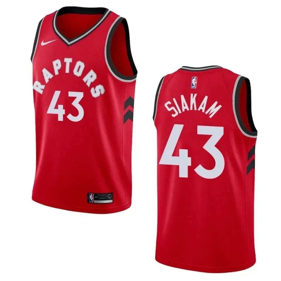 Men's Toronto Raptors 43 Pascal Siakam Icon Swingman Jersey - Red - JS542 