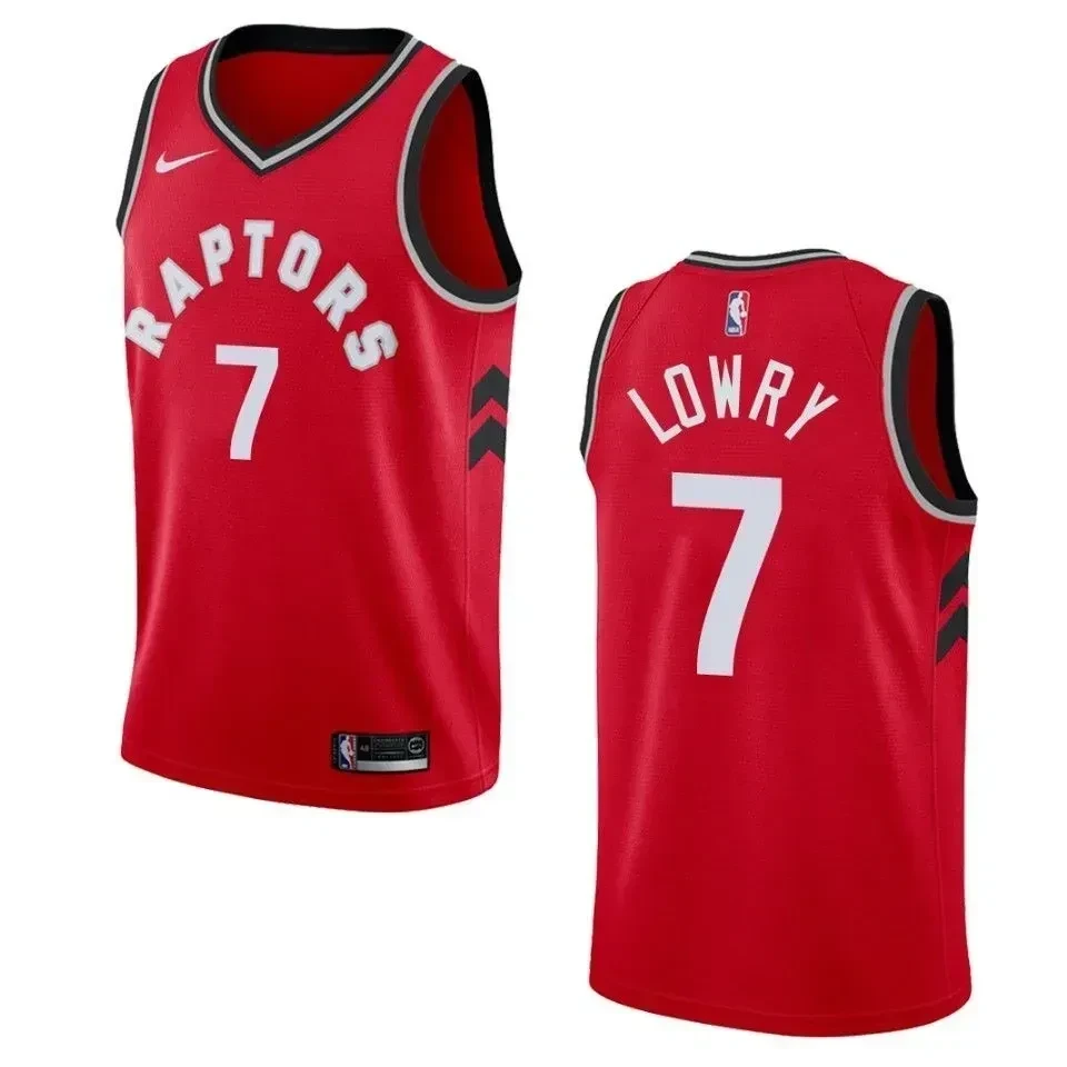 Men's Toronto Raptors 7 Kyle Lowry Icon Swingman Jersey - Red - JS572 