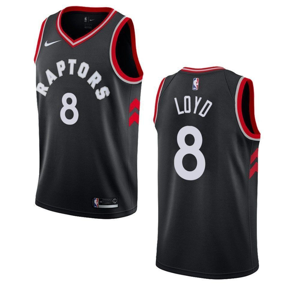 Men's Toronto Raptors 8 Jordan Loyd Statement Swingman Jersey - Black - JS819 