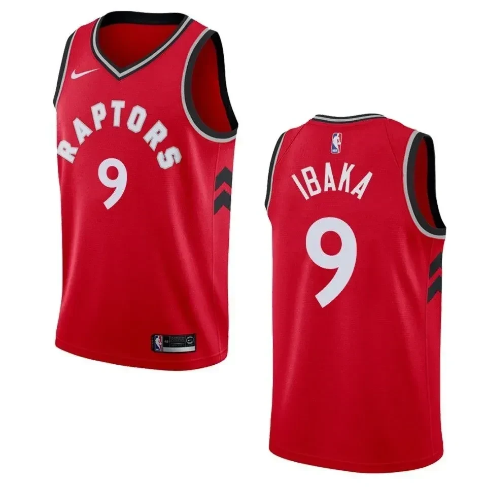 Men's Toronto Raptors 9 Serge Ibaka Icon Swingman Jersey - Red - JS825 