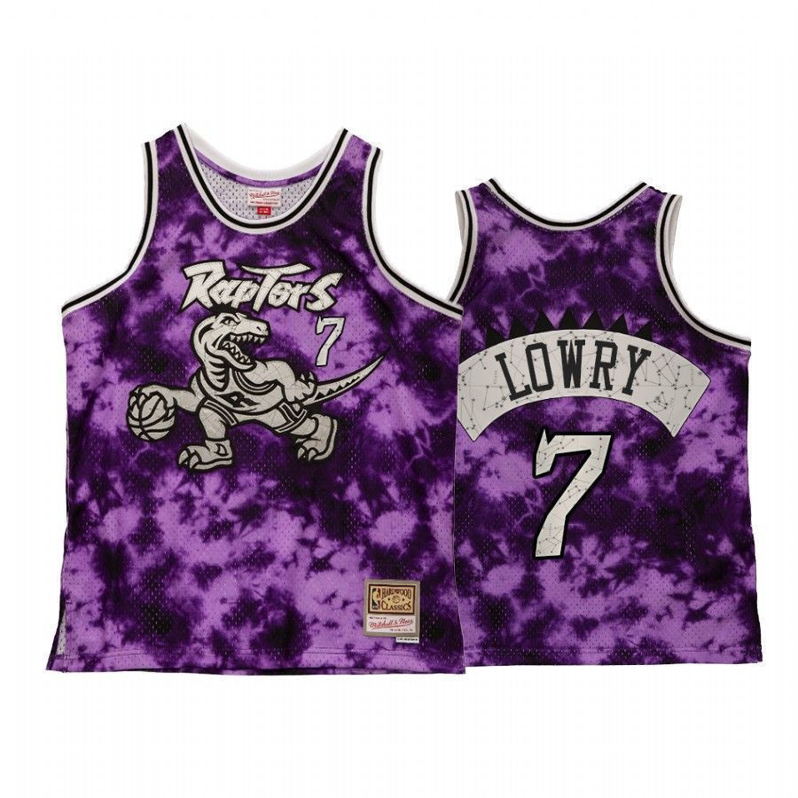 Men's Toronto Raptors Kyle Lowry Galaxy Constellation Jersey Purple Throwback - JS792 