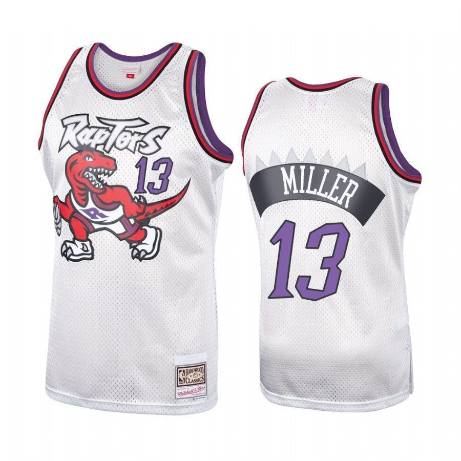 Men's Toronto Raptors Malcolm Miller Platinum Hardwood Classics Jersey 13 - JS581 