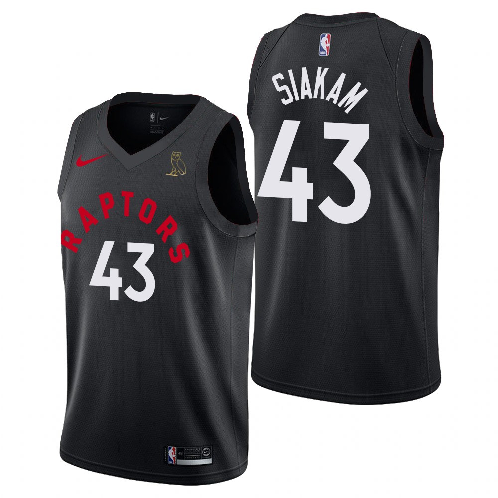 Men's Toronto Raptors Pascal Siakam #43 Drake Ovo Black Jersey
