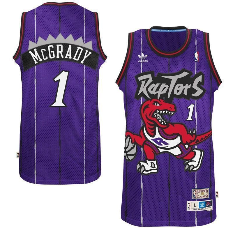 Men's Tracy Mcgrady Toronto Raptors Purple Hardwood Classics Swingman Jersey - JS366 