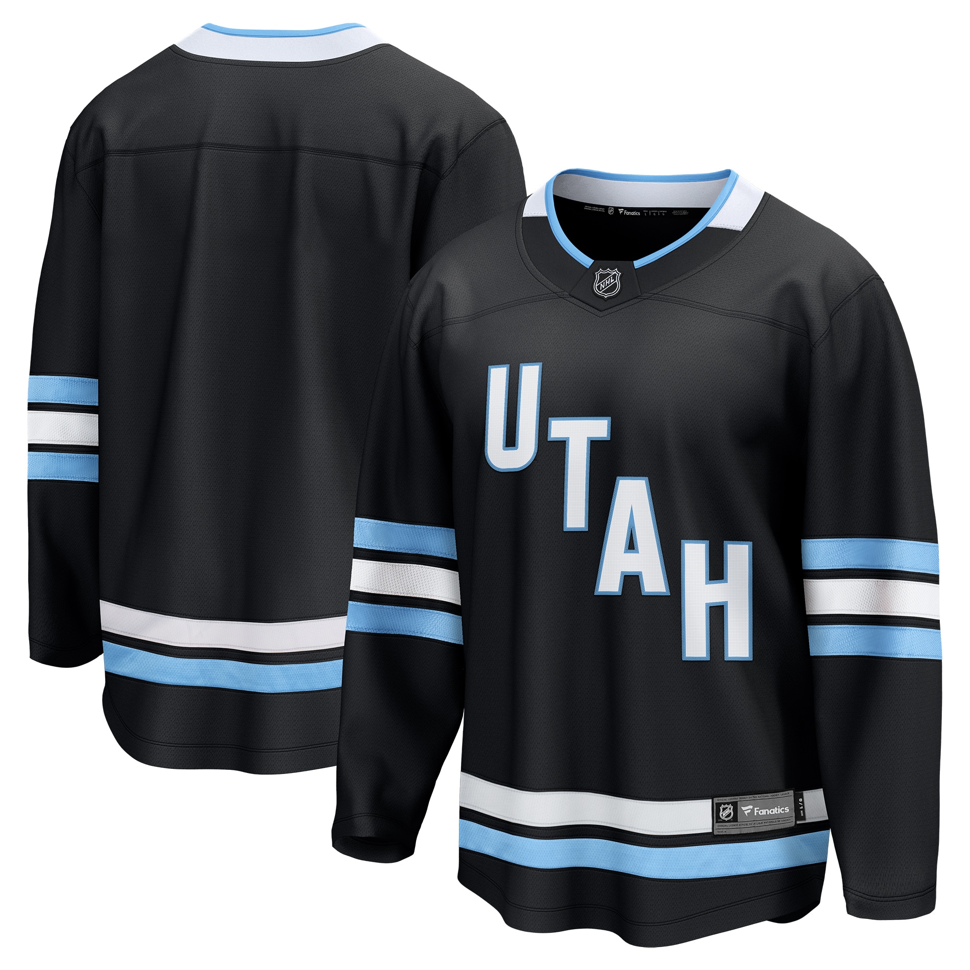 Men's Utah Hockey Club Black Breakaway Blank Jersey - JS388 