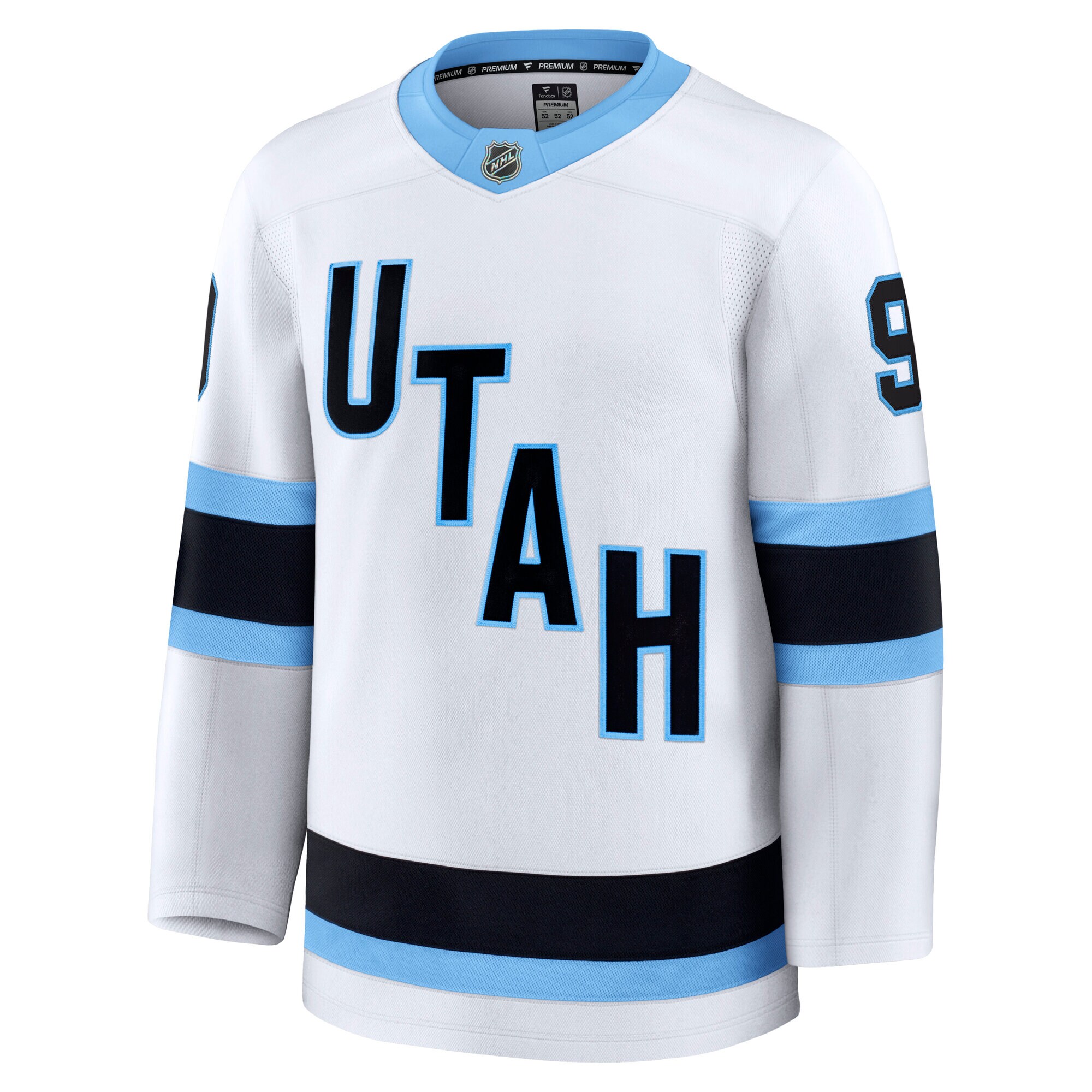 Alternative view of Men's Utah Hockey Club Clayton Keller White Away Premium Jersey - JS748 