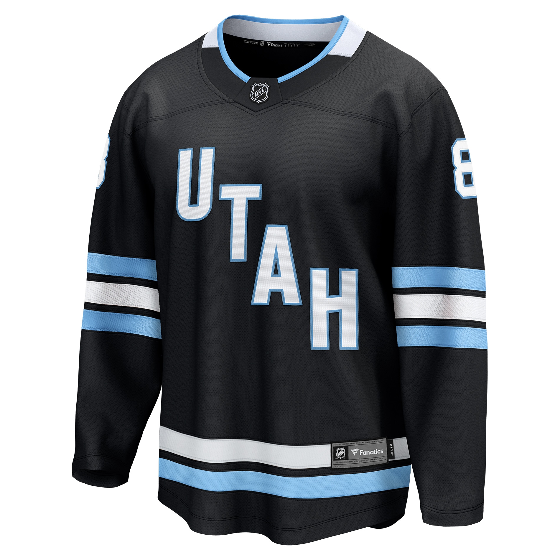 Alternative view of Men's Utah Hockey Club Nick Schmaltz Black Breakaway Player Jersey - JS937 