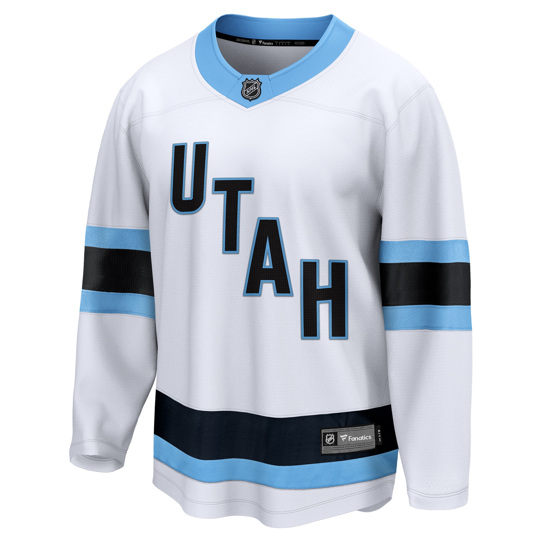 Alternative view of Men's Utah Hockey Club White Breakaway Blank Jersey - JS692 