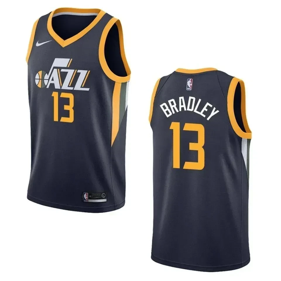 Men's Utah Jazz 13 Tony Bradley Icon Swingman Jersey - Navy - JS770 