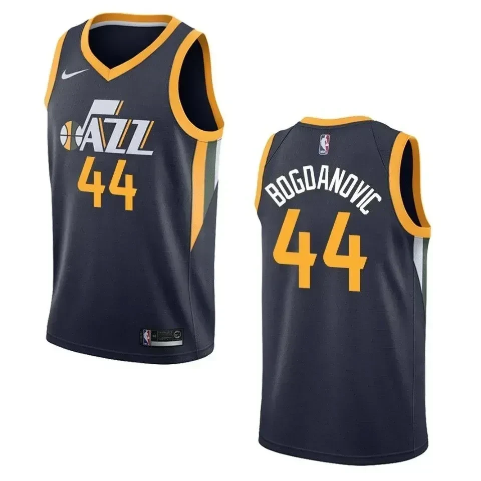 Men's Utah Jazz 44 Bojan Bogdanovic Icon Swingman Jersey - Navy - JS816 