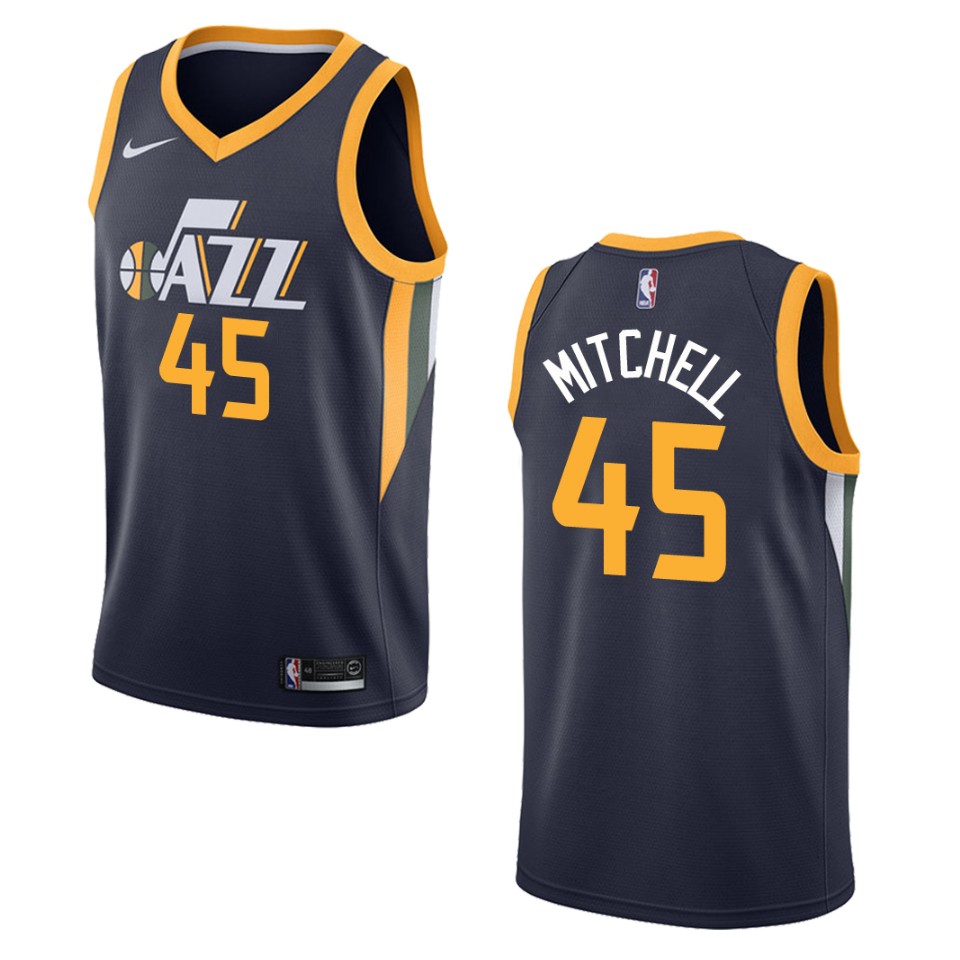 Men's Utah Jazz #45 Donovan Mitchell Icon Swingman Jersey - Navy