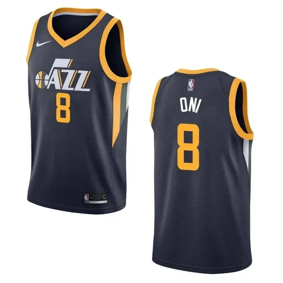 Men's Utah Jazz 8 Miye Oni Icon Swingman Jersey - Navy - JS638 