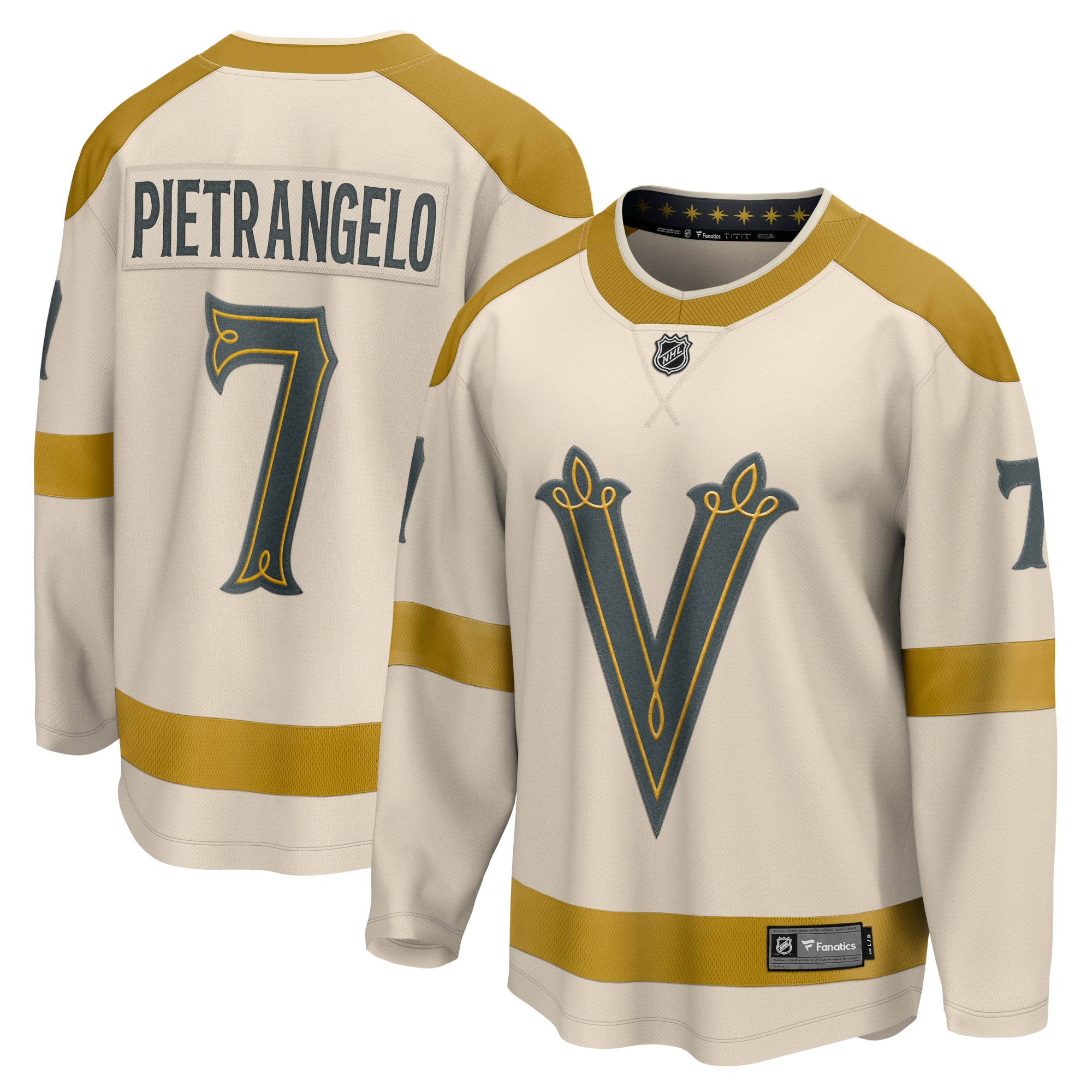 Men's Vegas Golden Knights Alex Pietrangelo Cream 2024 NHL Winter Classic Breakaway Player Jersey - JS597 