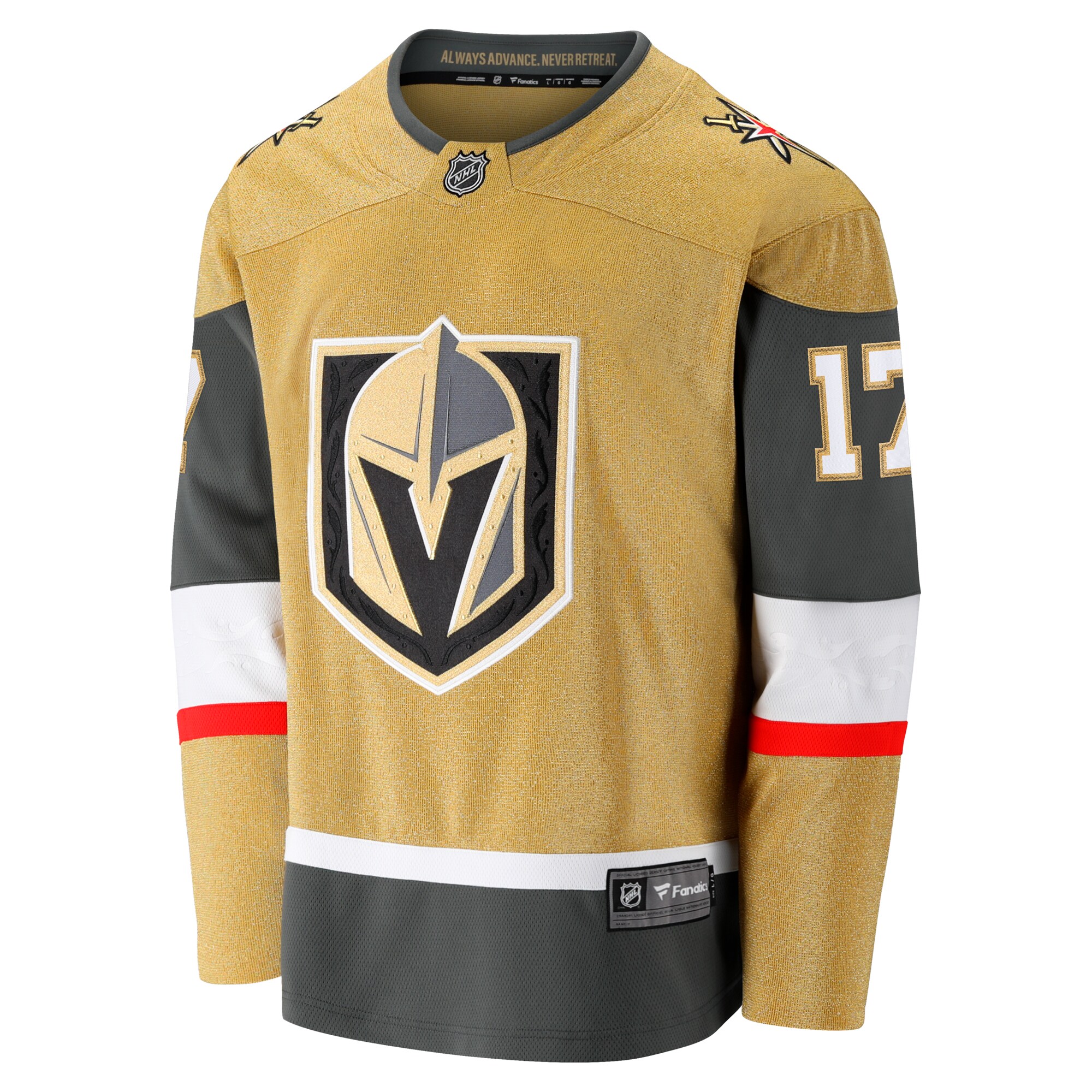 Alternative view of Men's Vegas Golden Knights Ben Hutton Gold Home Premier Breakaway Player Jersey - JS879 