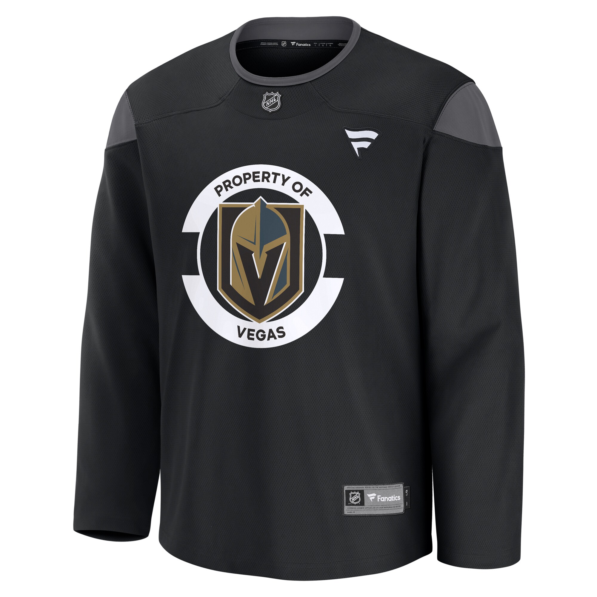 Alternative view of Men's Vegas Golden Knights Black Team Practice Jersey - JS790 