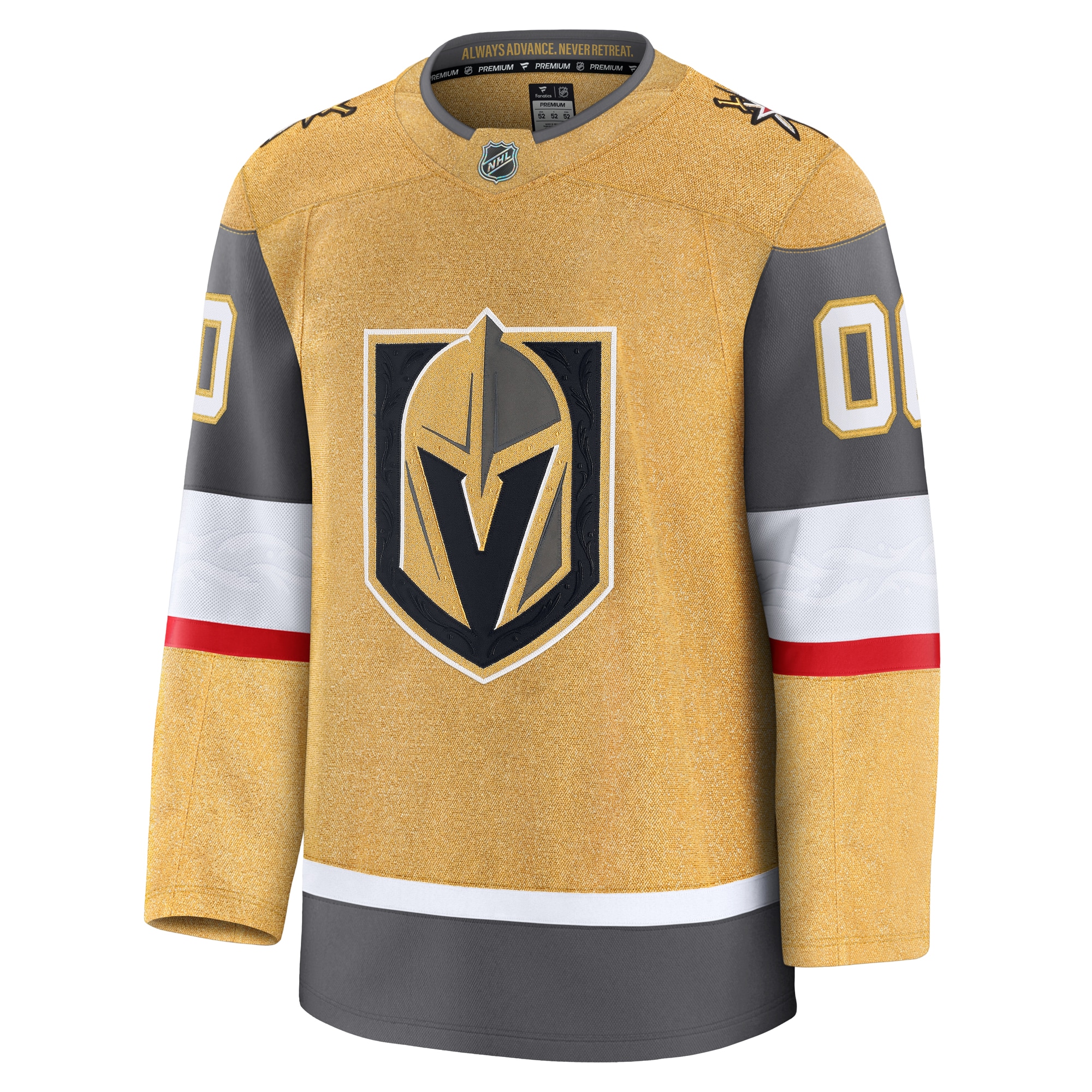 Alternative view of Men's Vegas Golden Knights Gold Home Premium Custom Jersey - JS418 