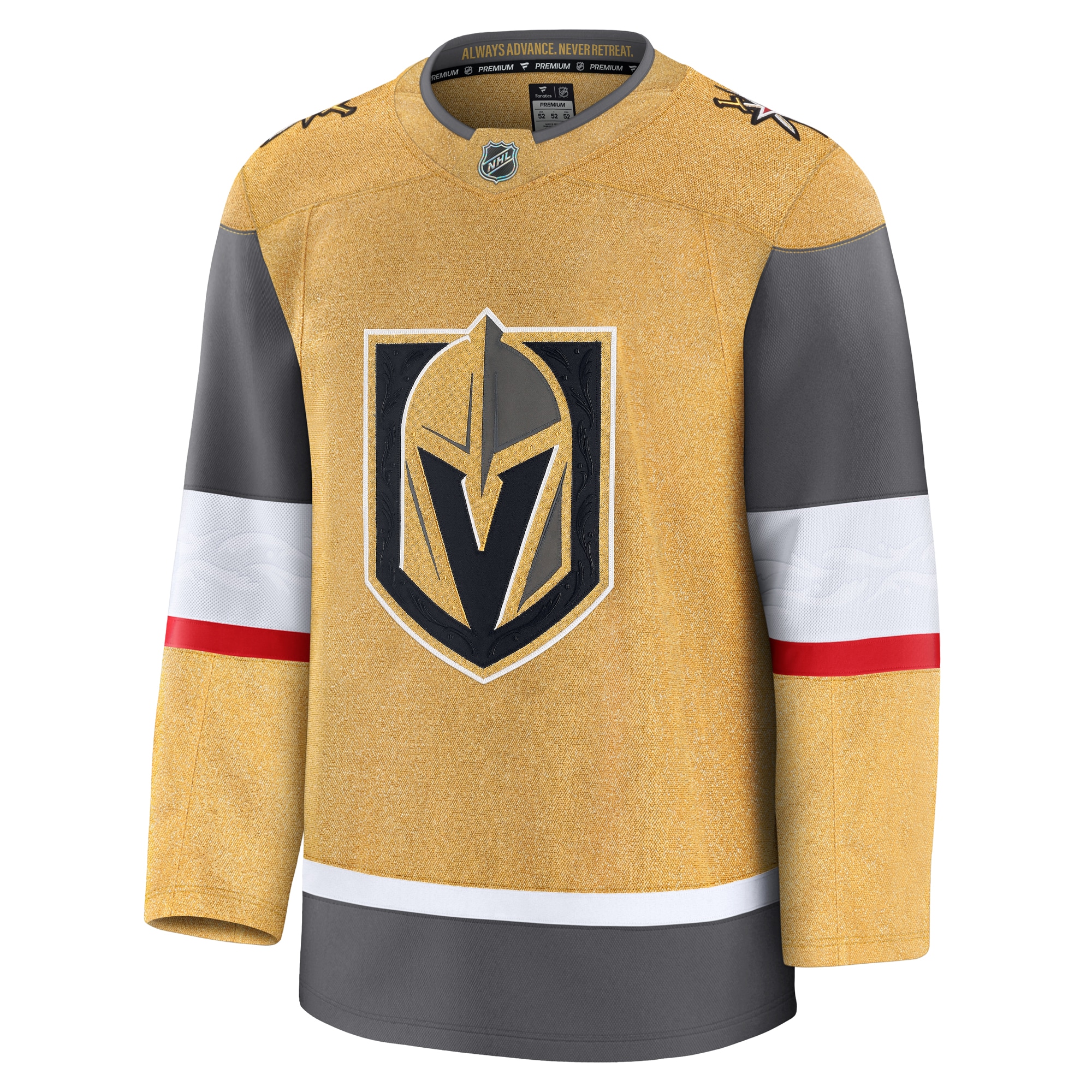 Alternative view of Men's Vegas Golden Knights Gold Home Premium Jersey - JS597 