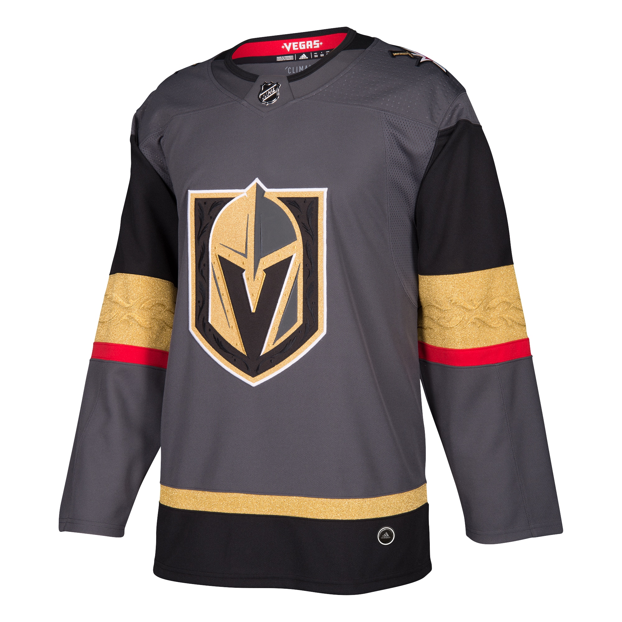 Alternative view of Men's Vegas Golden Knights Gray Alternate Blank Jersey - JS444 