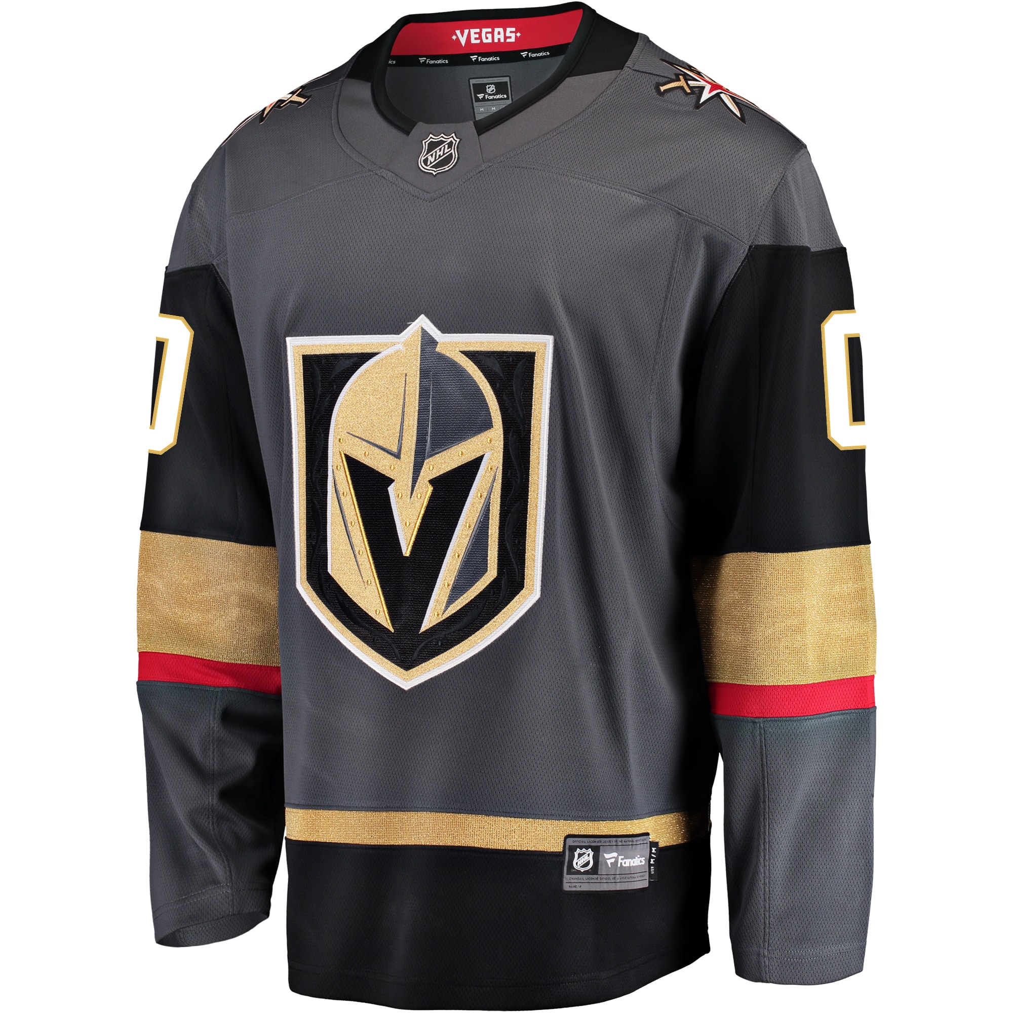Alternative view of Men's Vegas Golden Knights Gray Alternate Breakaway Custom Jersey - JS835 