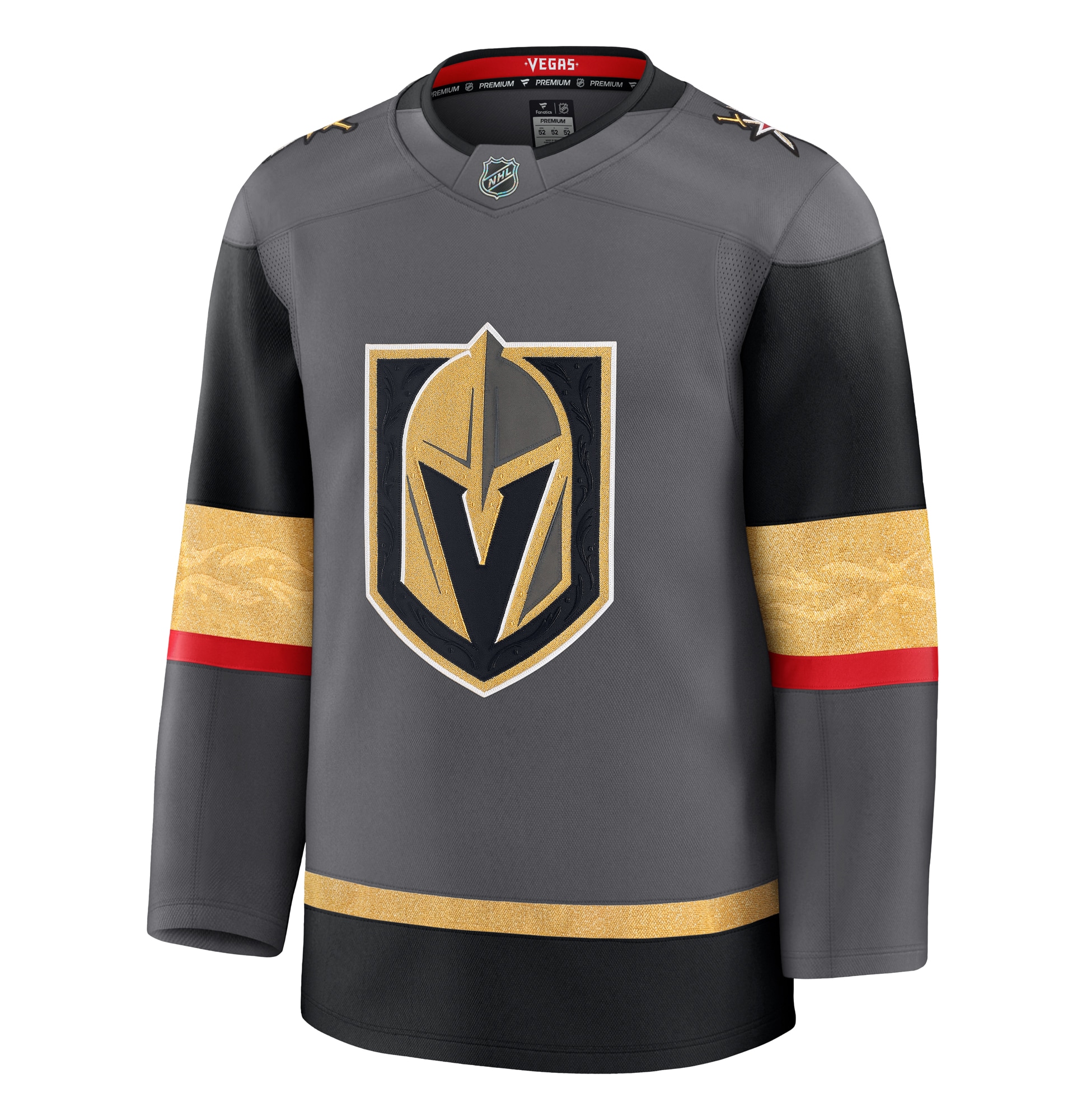 Alternative view of Men's Vegas Golden Knights Gray Alternate Premium Jersey - JS563 