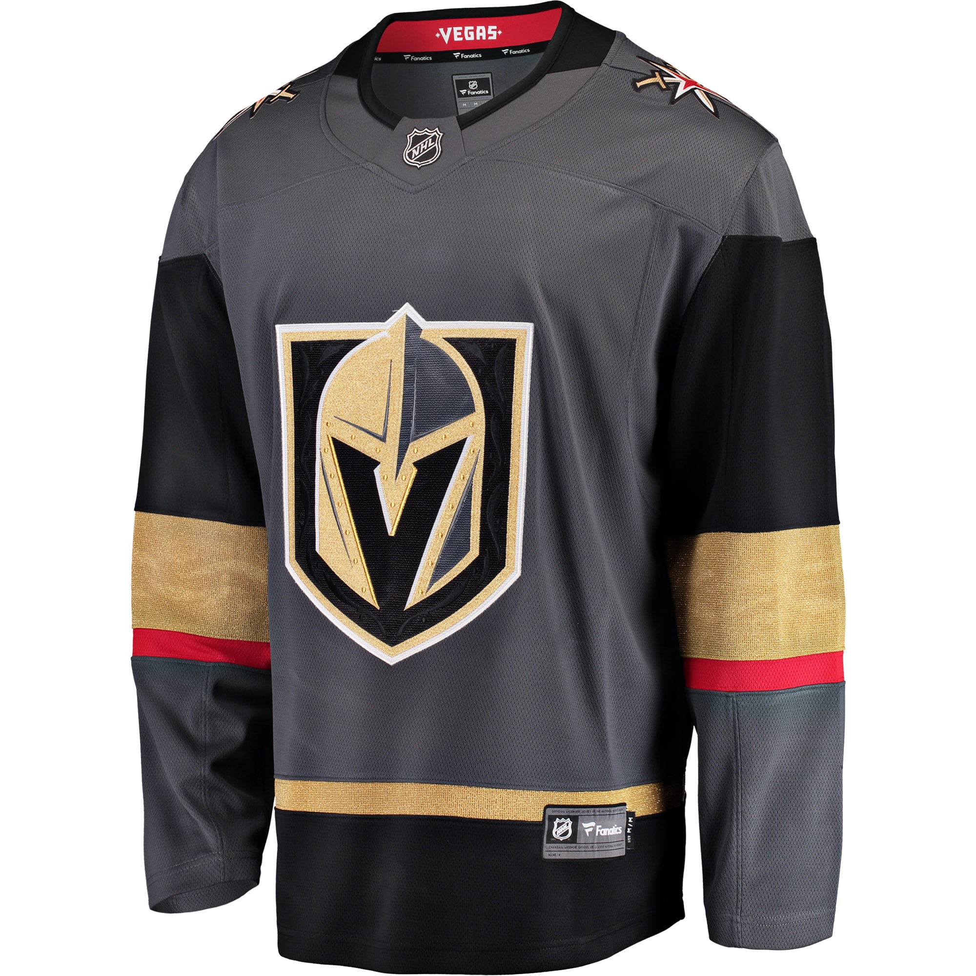 Alternative view of Men's Vegas Golden Knights Gray Breakaway Alternate Jersey - JS194 