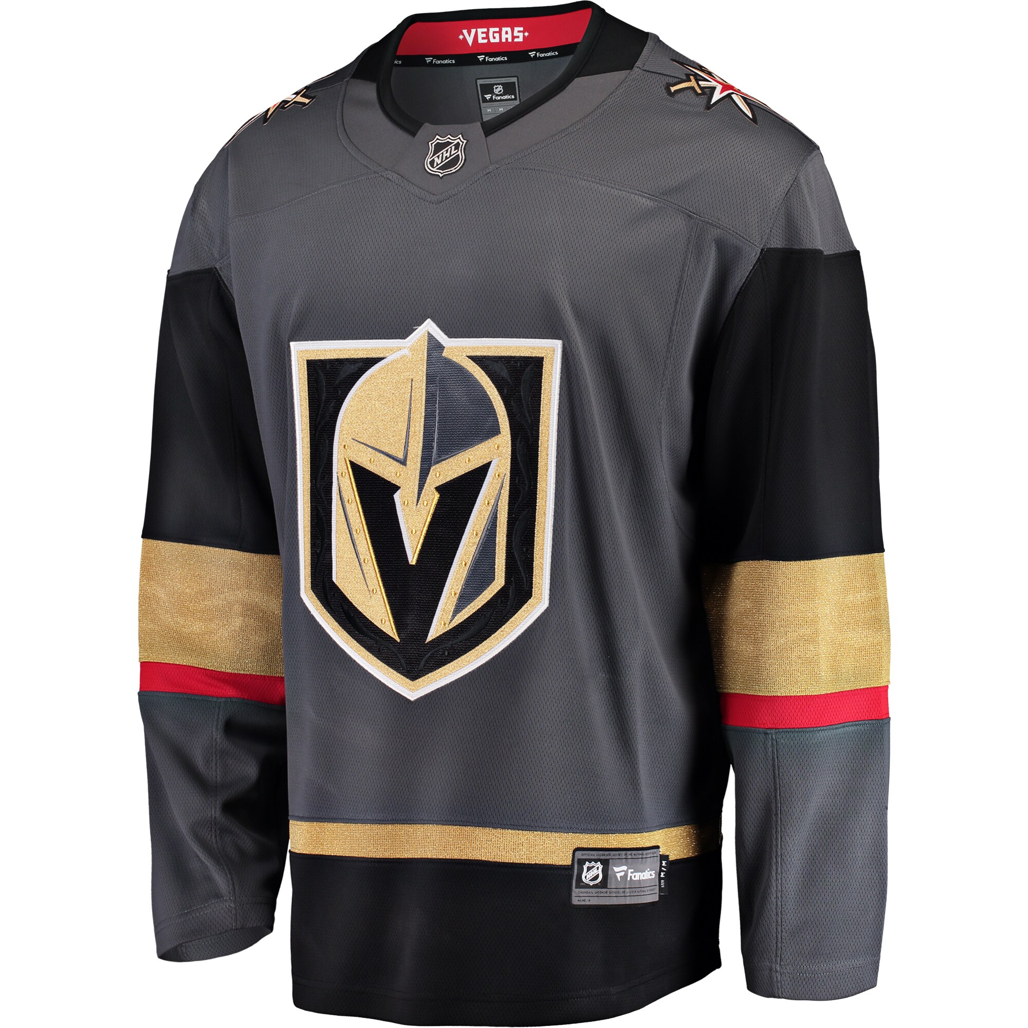 Alternative view of Men's Vegas Golden Knights Gray Breakaway Alternate Jersey - JS461 