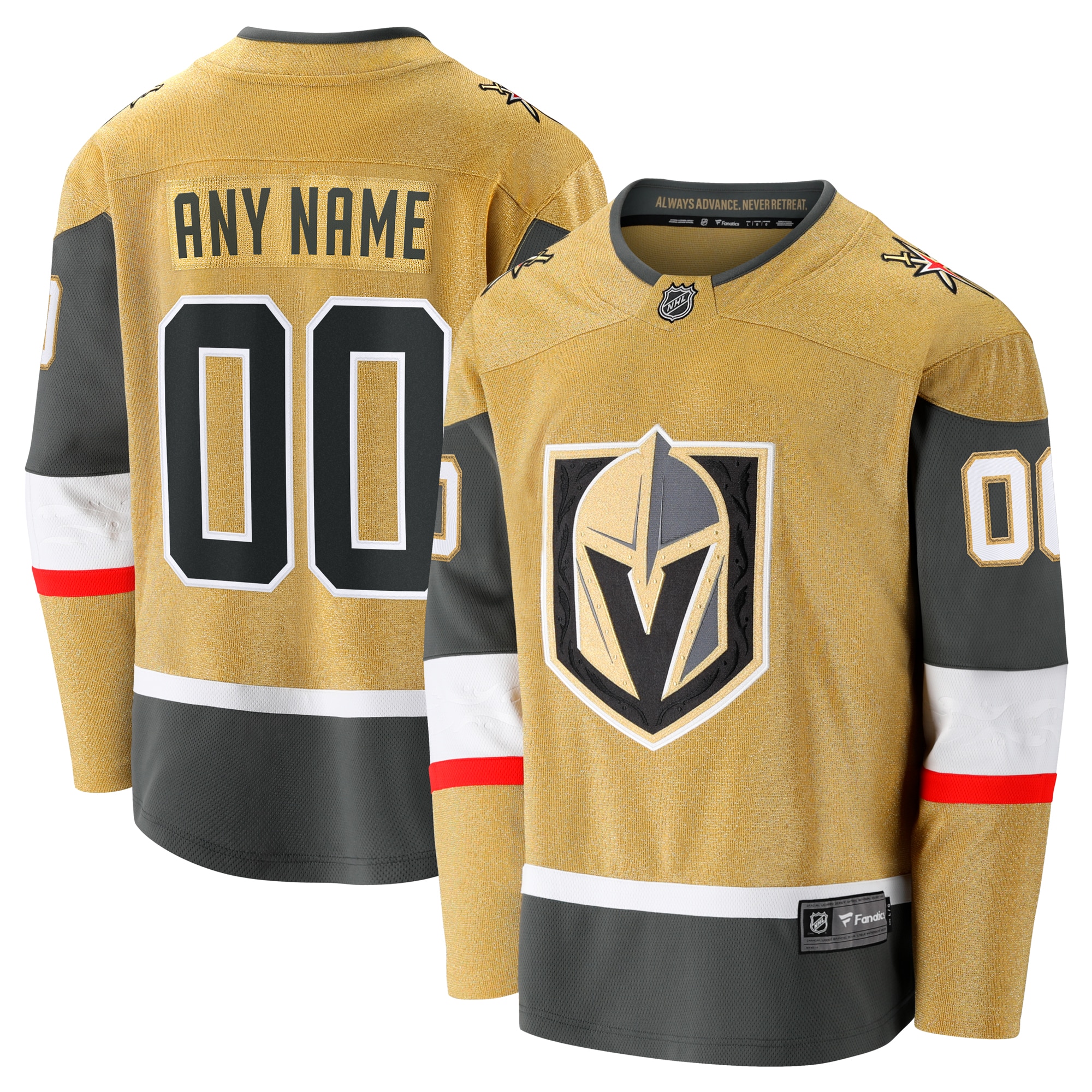 Men's Vegas Golden Knights Home Breakaway Custom Jersey - JS754 