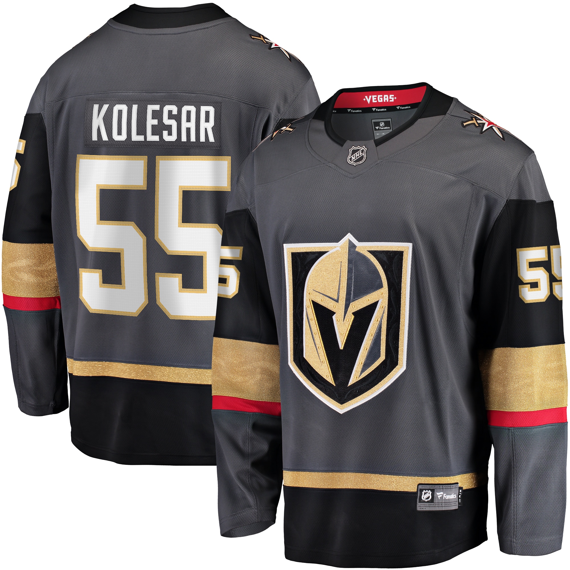 Men's Vegas Golden Knights Keegan Kolesar Gray Alternate Breakaway Player Jersey - JS466 